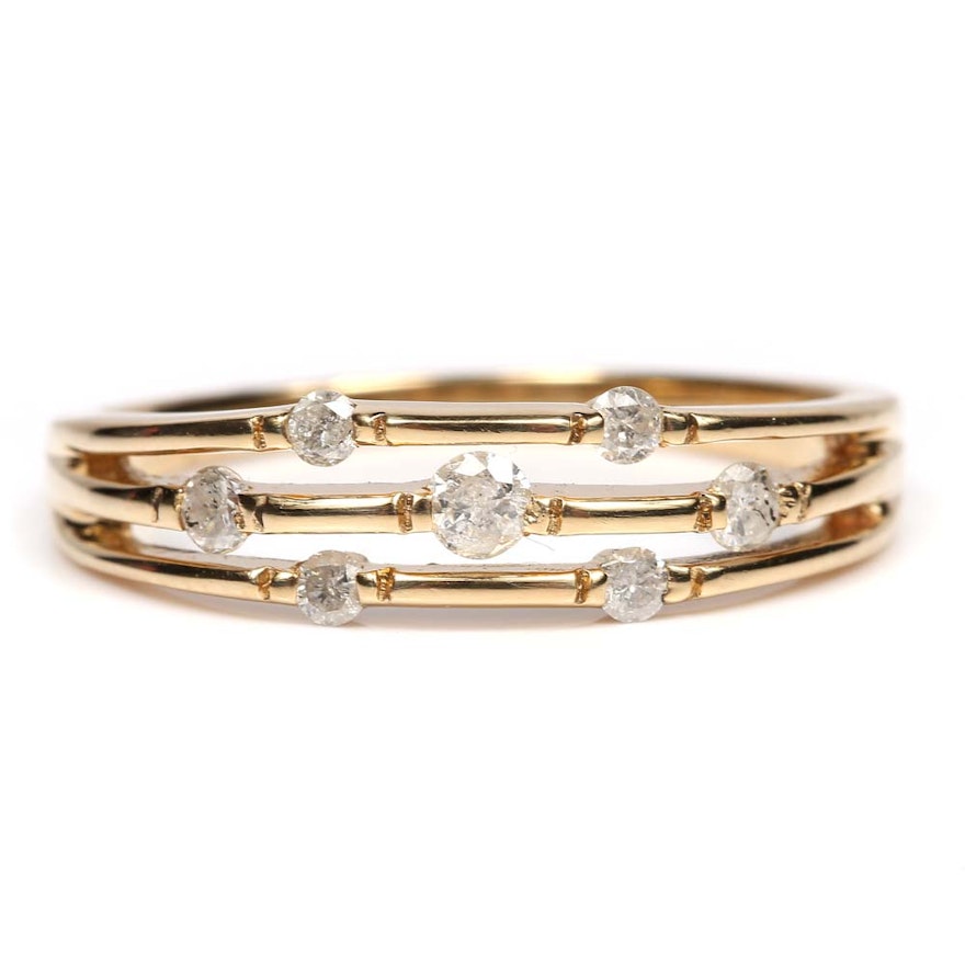 10K Yellow Gold Diamond Ring