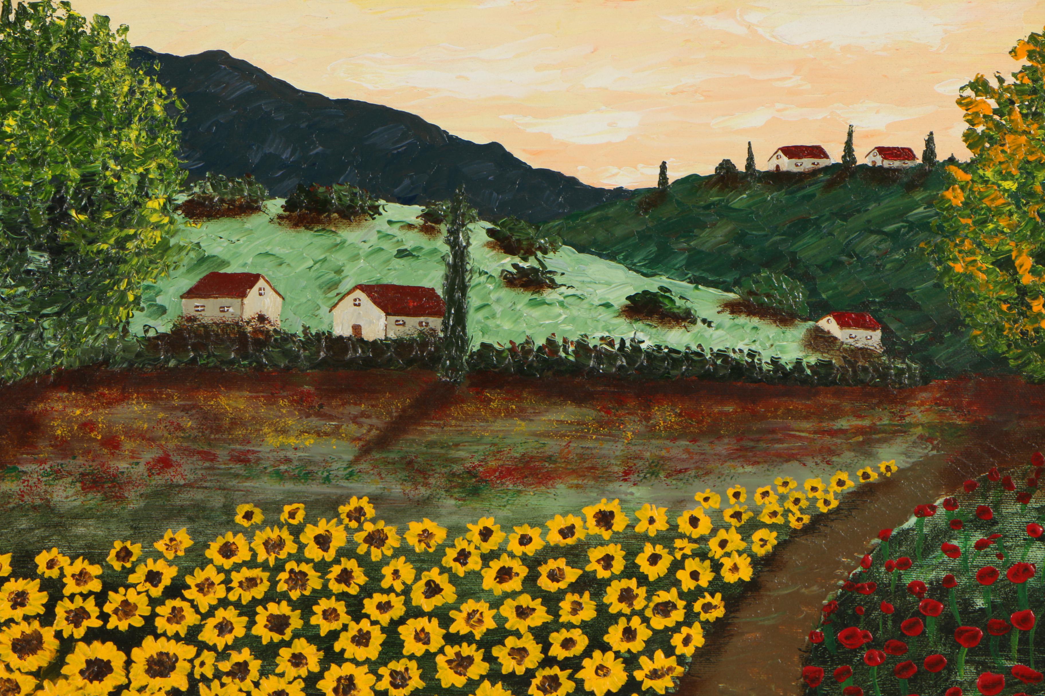 Early 21st Century Belisario Manrique Oil Painting