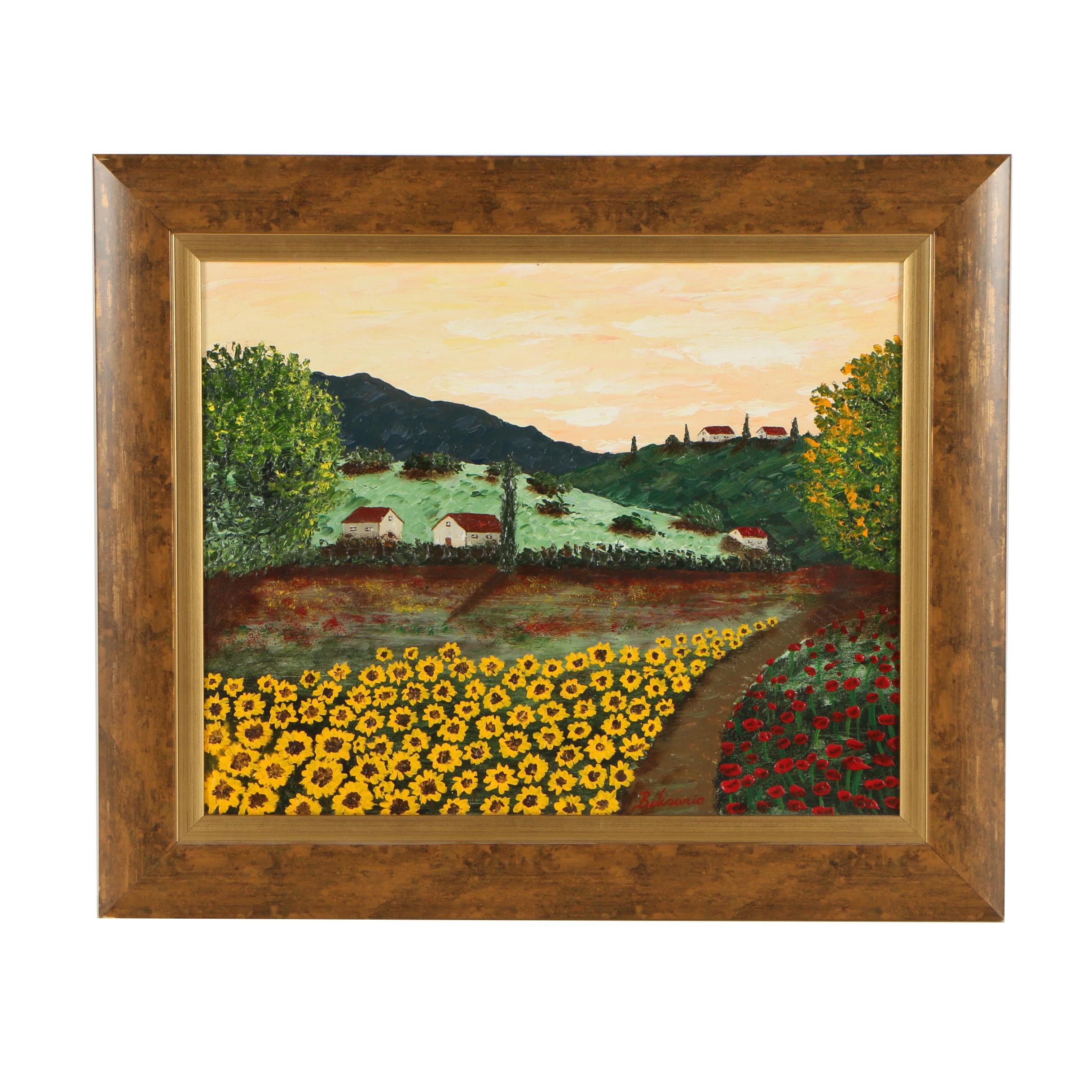 Early 21st Century Belisario Manrique Oil Painting