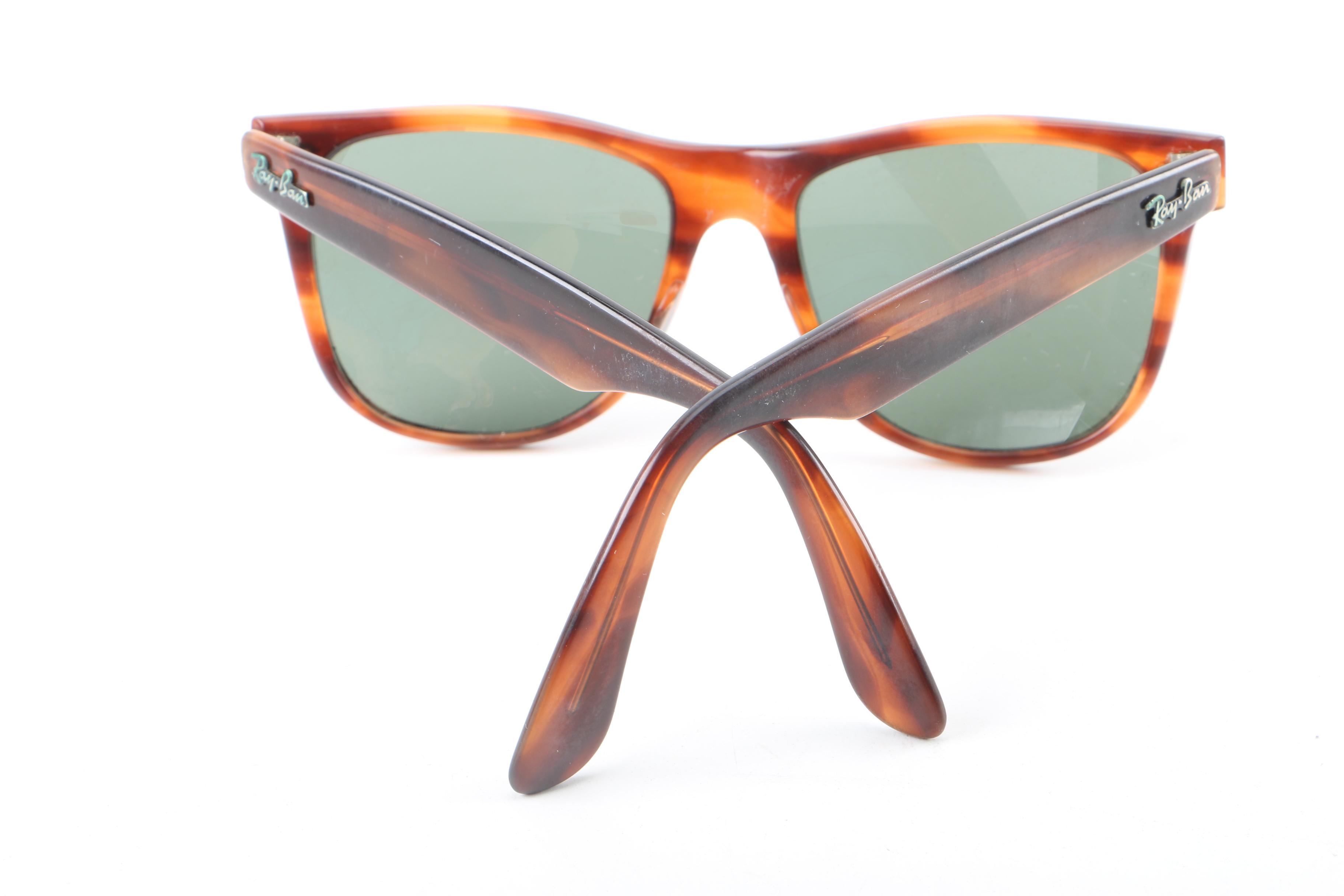 Vintage B&L Ray-Ban Wayfarer II Tortoiseshell Style Sunglasses with Case