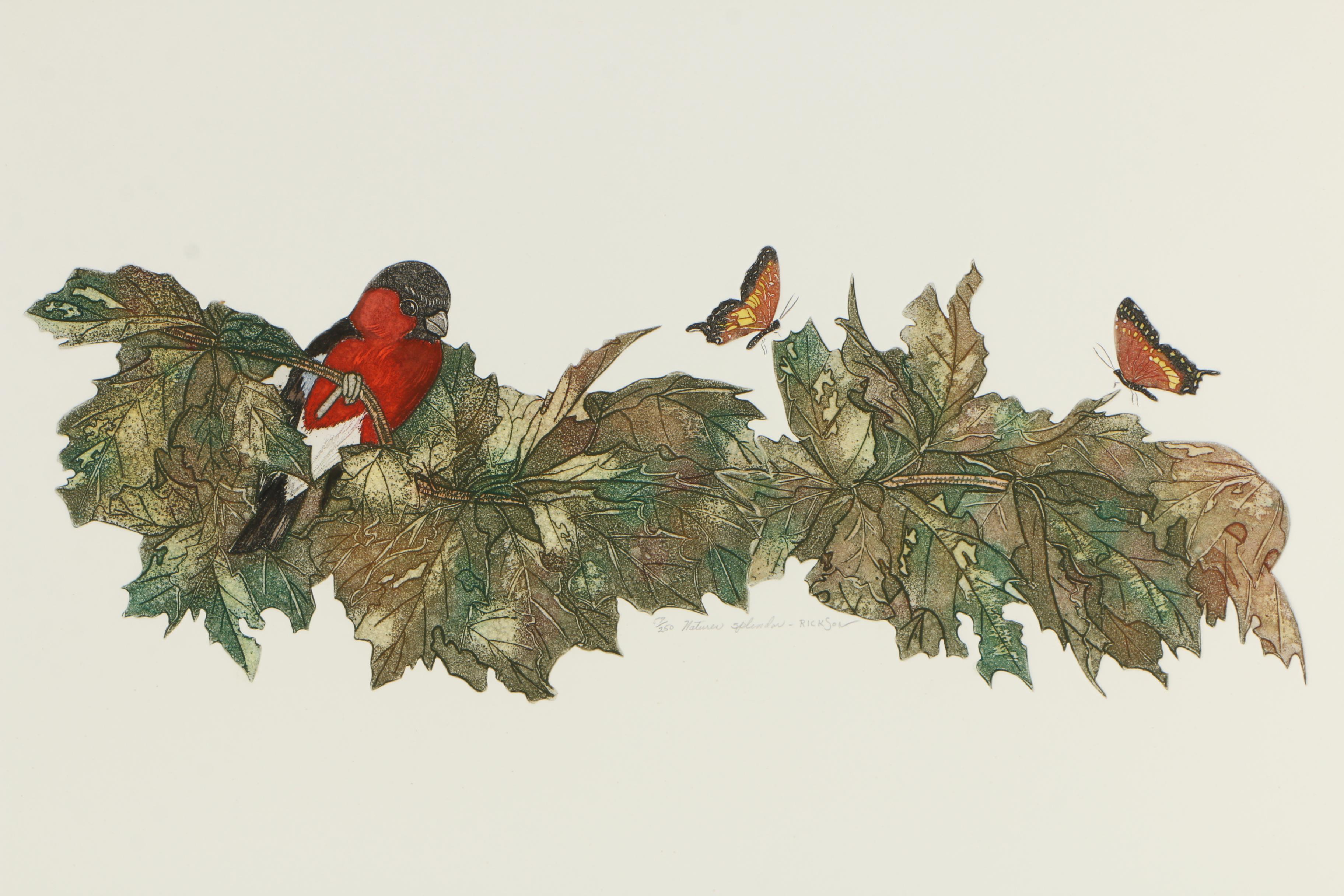 Rickson Limited Edition Color Etching "Nature's Splendor"