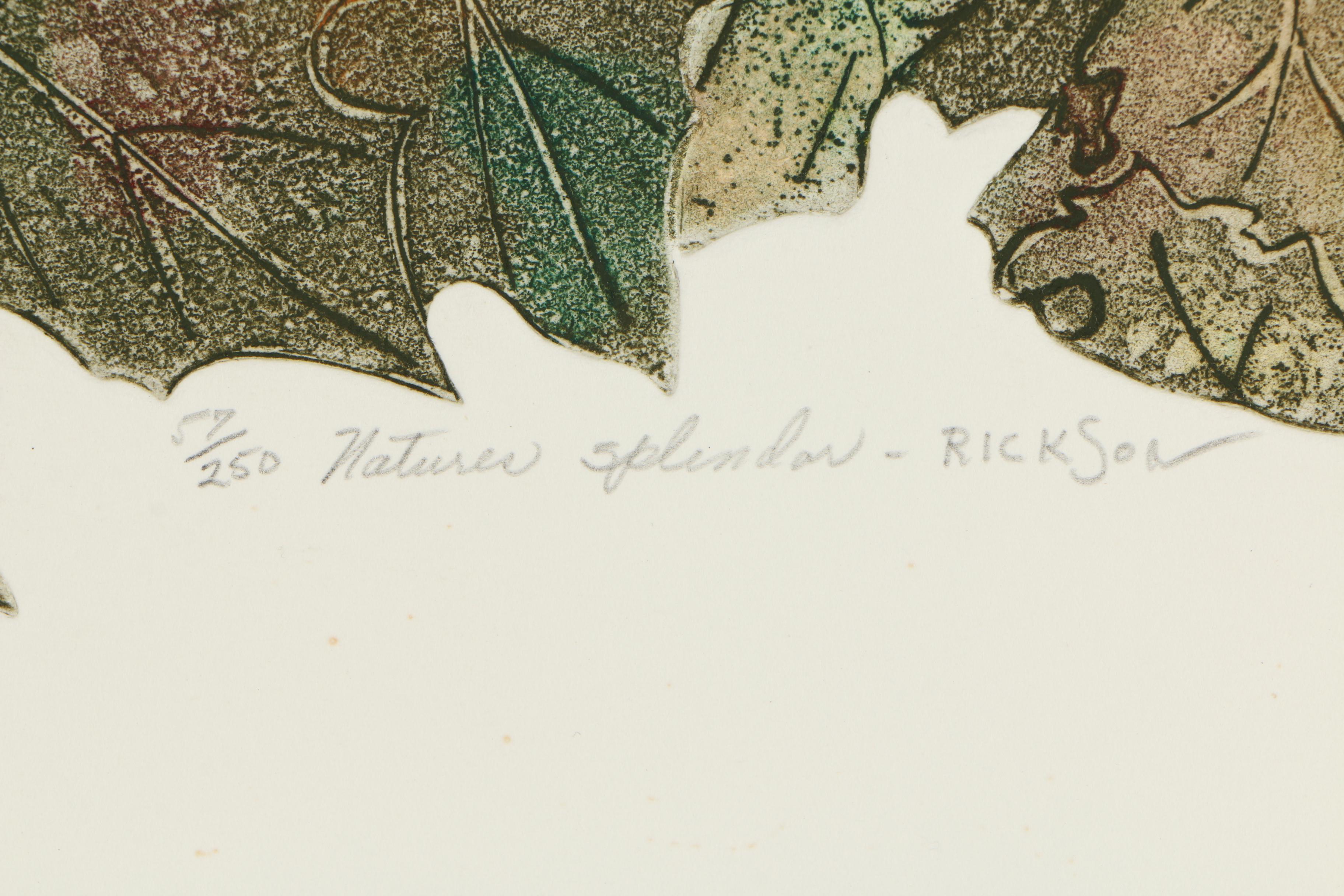 Rickson Limited Edition Color Etching "Nature's Splendor"