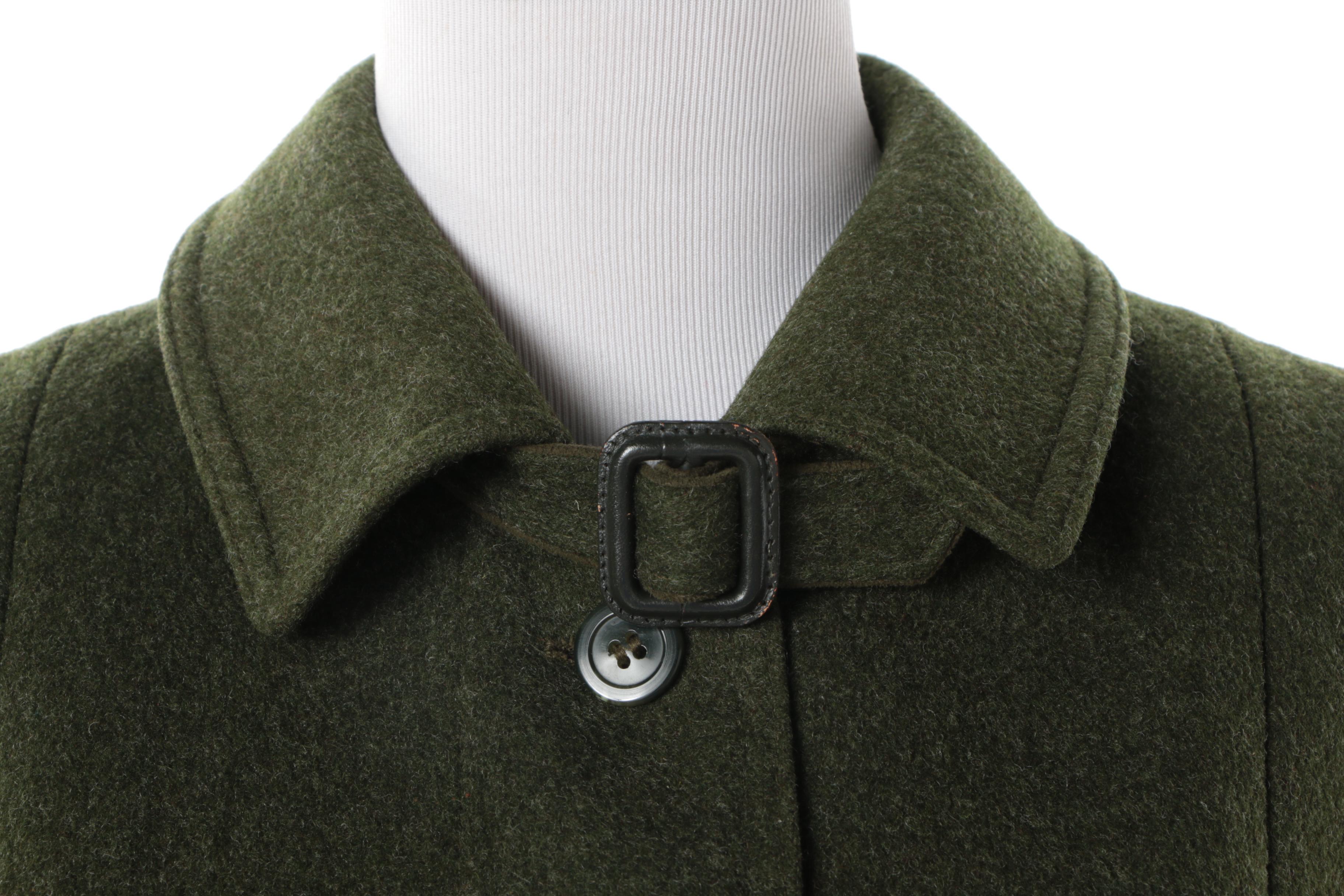 Women's Vintage Burberrys Green Wool Coat