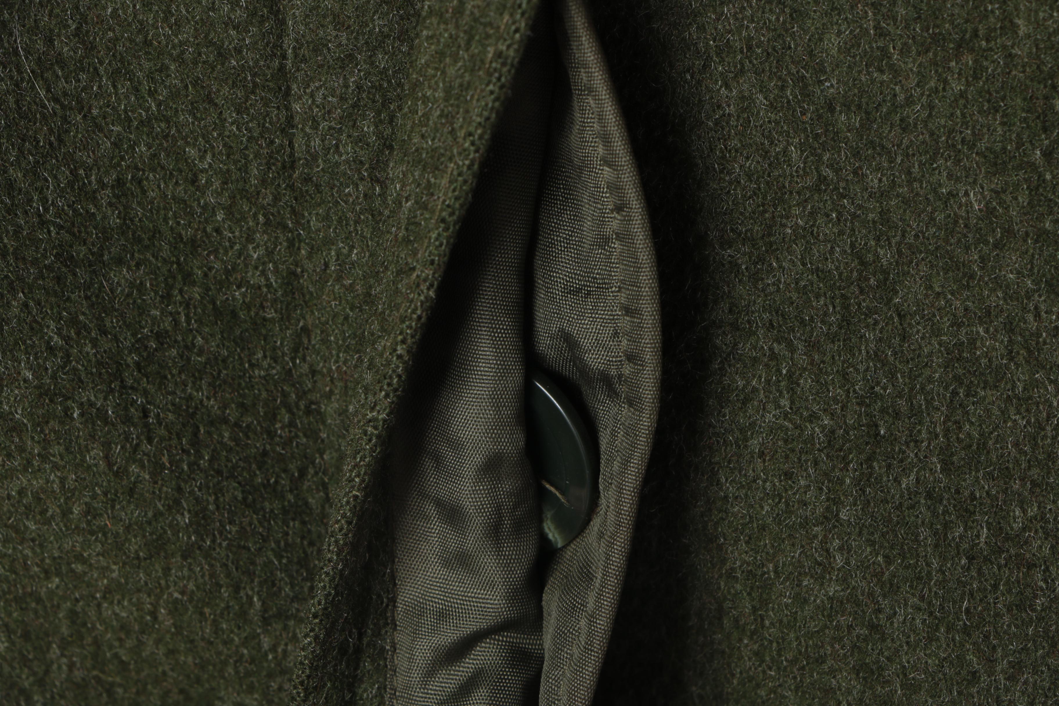 Women's Vintage Burberrys Green Wool Coat