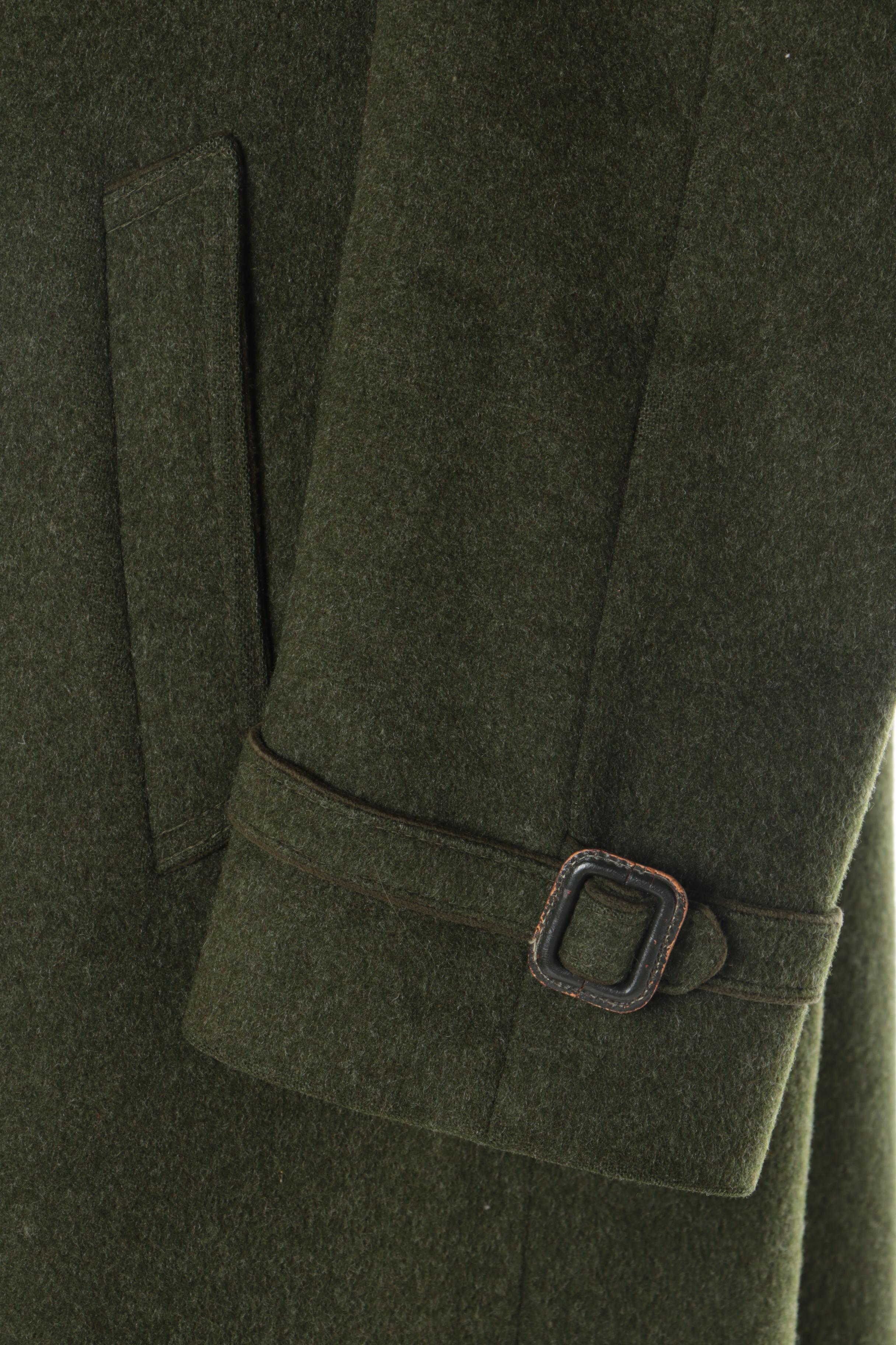 Women's Vintage Burberrys Green Wool Coat