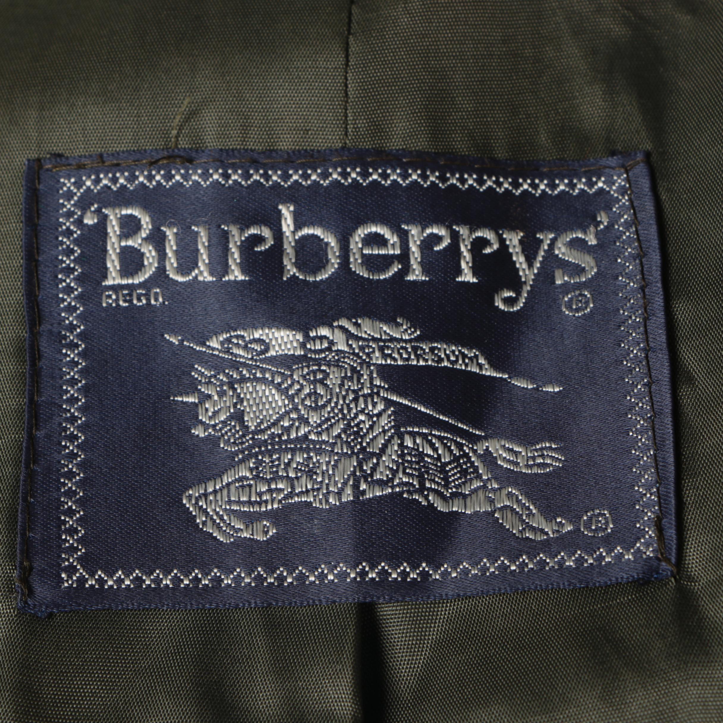 Women's Vintage Burberrys Green Wool Coat