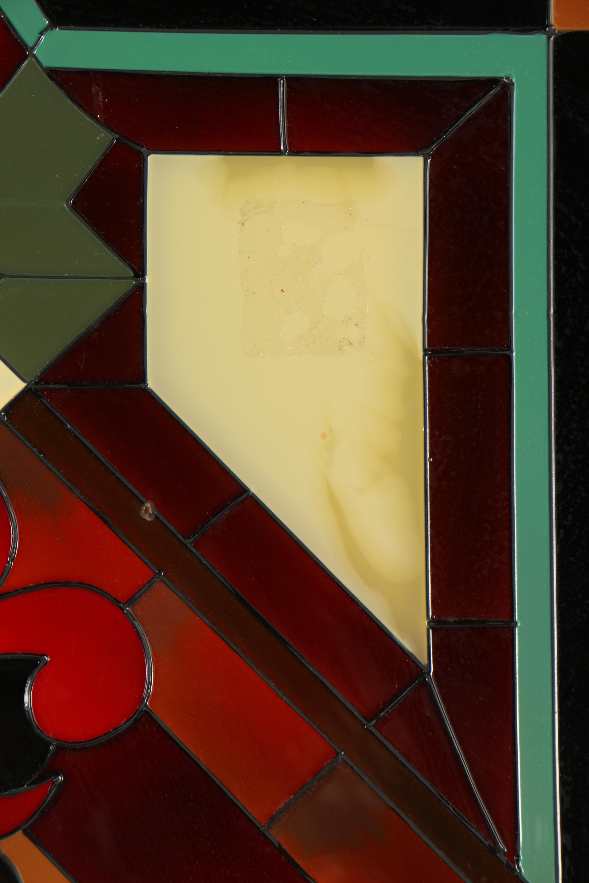 Pair of Hand Painted Glass Panels from Joan Baker Designs