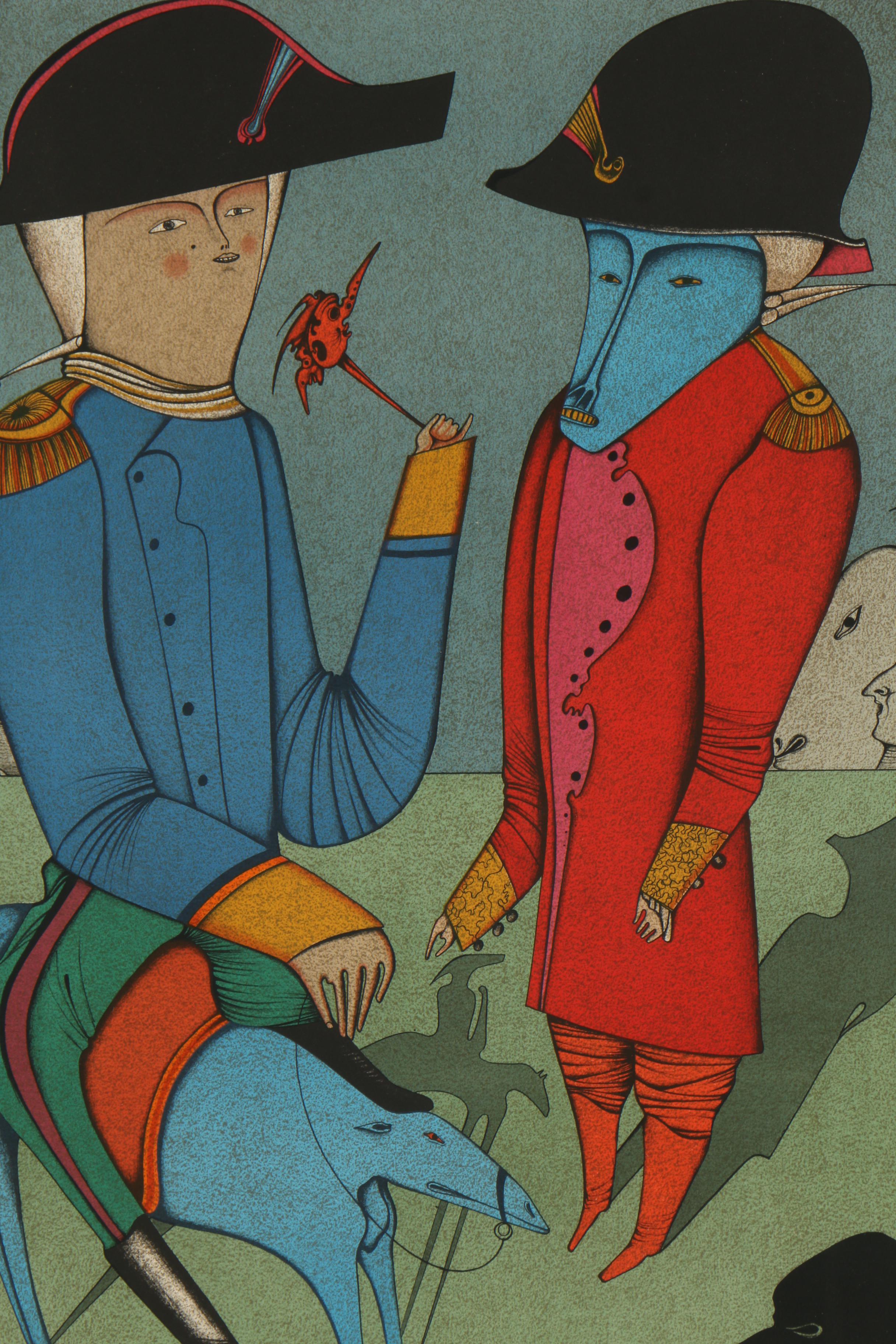 Mihail Chemiakin Lithograph "Carnival of Saint Petersburg"