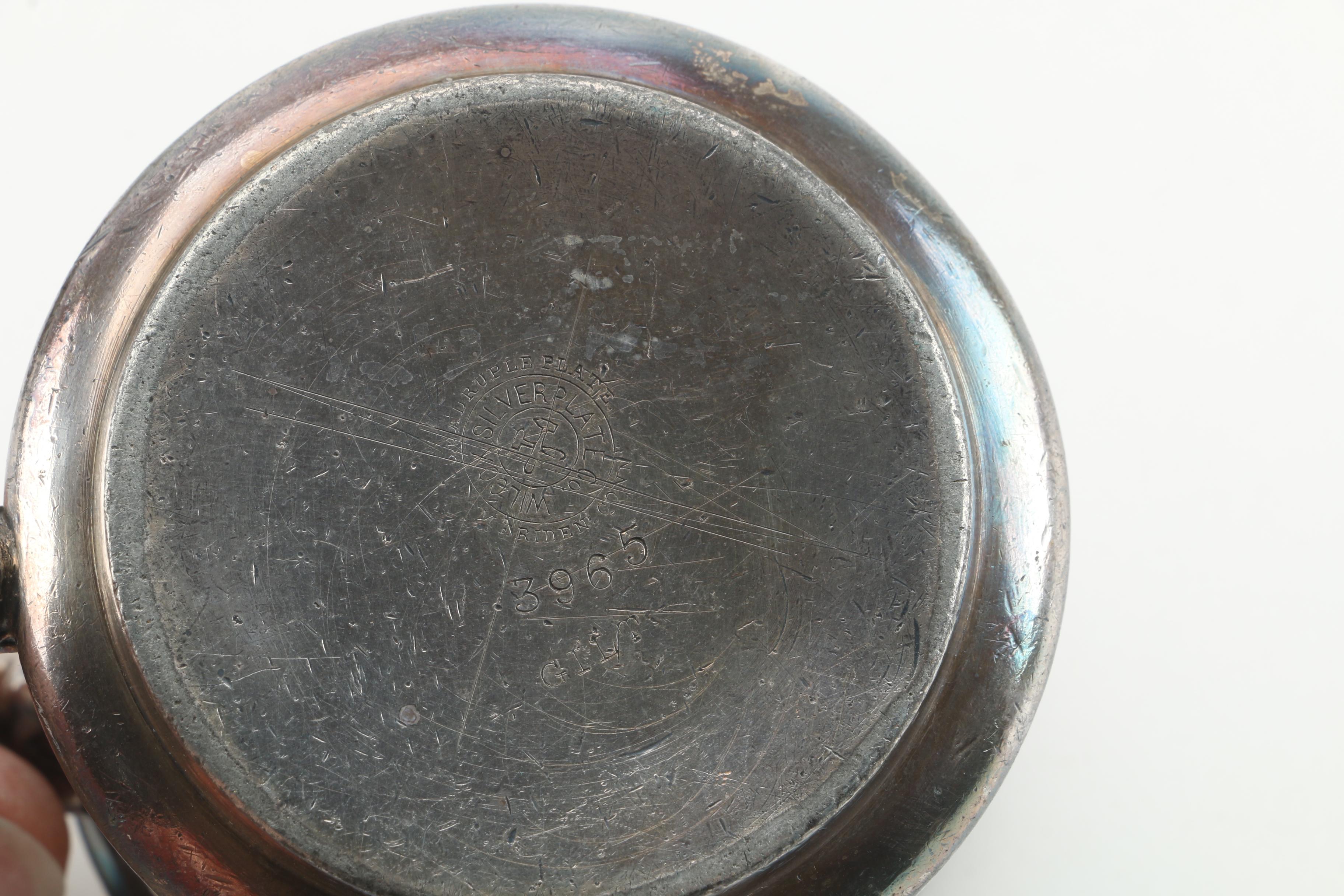 Birmingham Silver Co. Tray with Other Silver Plate Tableware and Miniature Bible