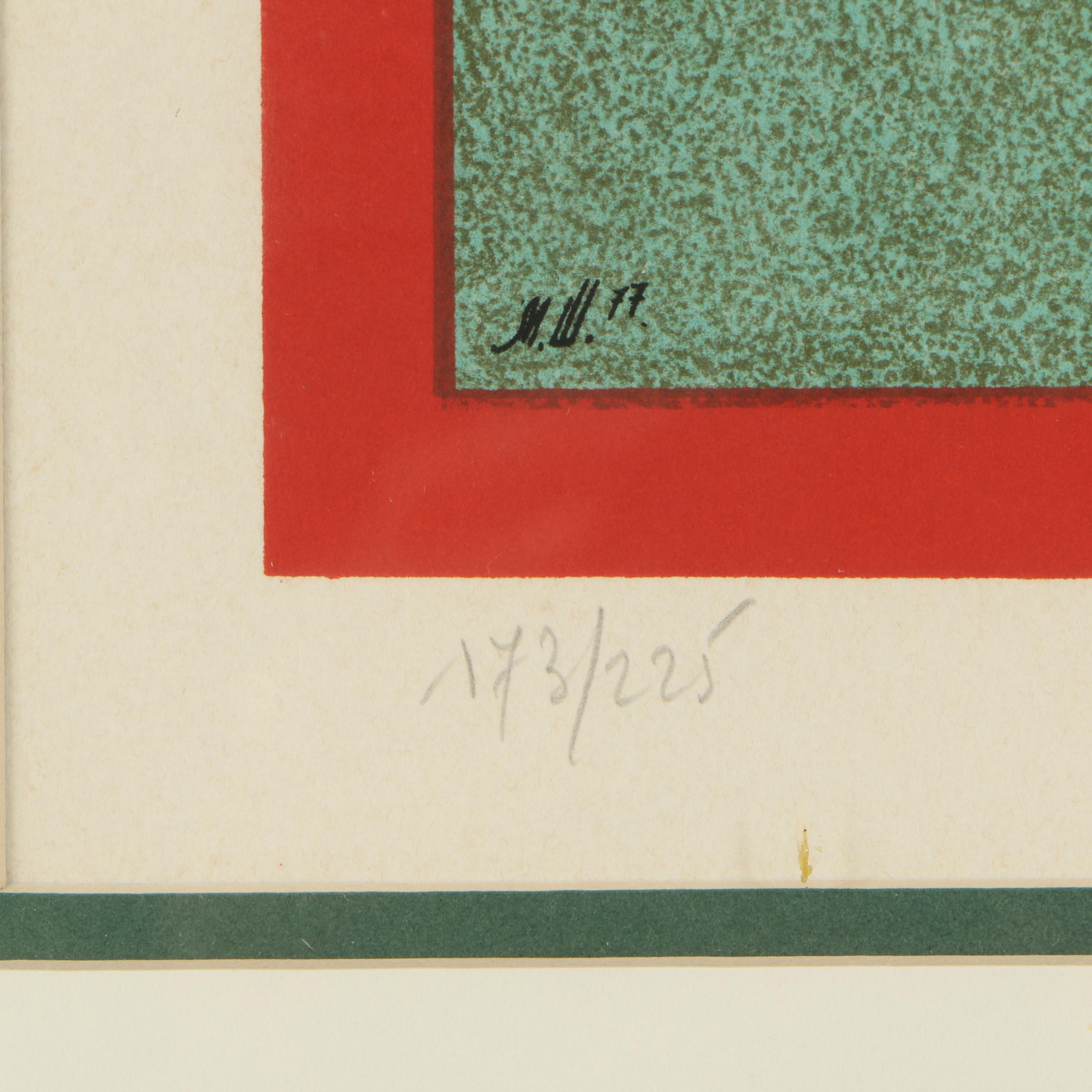 Mihail Chemiakin Limited Edition Lithograph "The Blue Mask"