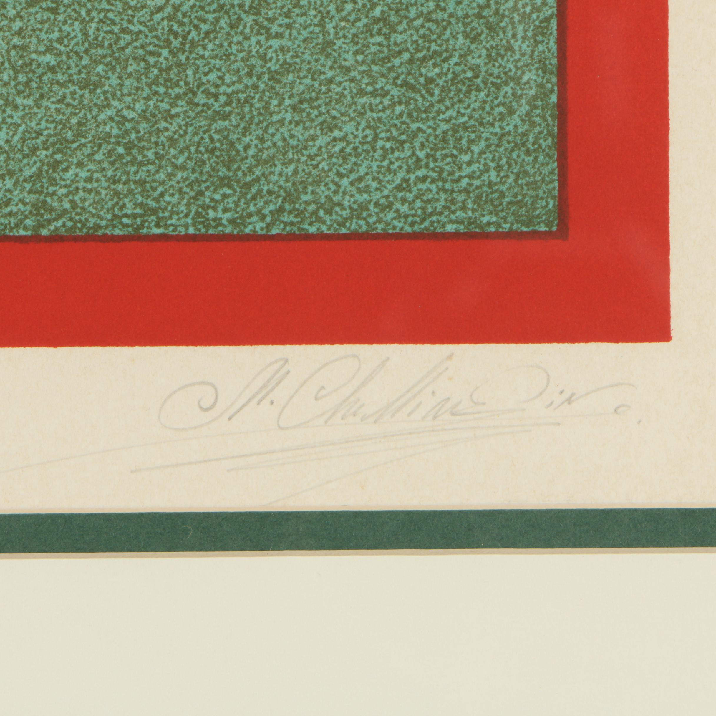 Mihail Chemiakin Limited Edition Lithograph "The Blue Mask"