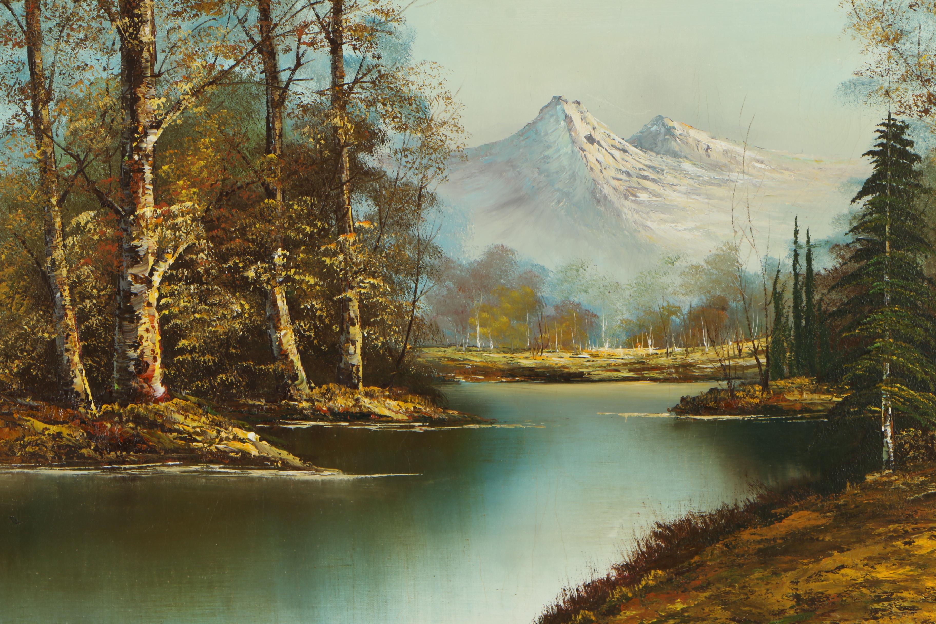 20th Century A. Young Oil Painting of a Landscape