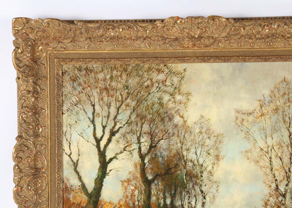 Antique William Hendricks Oil on Canvas Painting