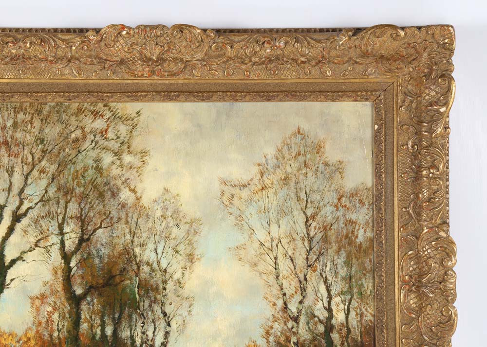 Antique William Hendricks Oil on Canvas Painting