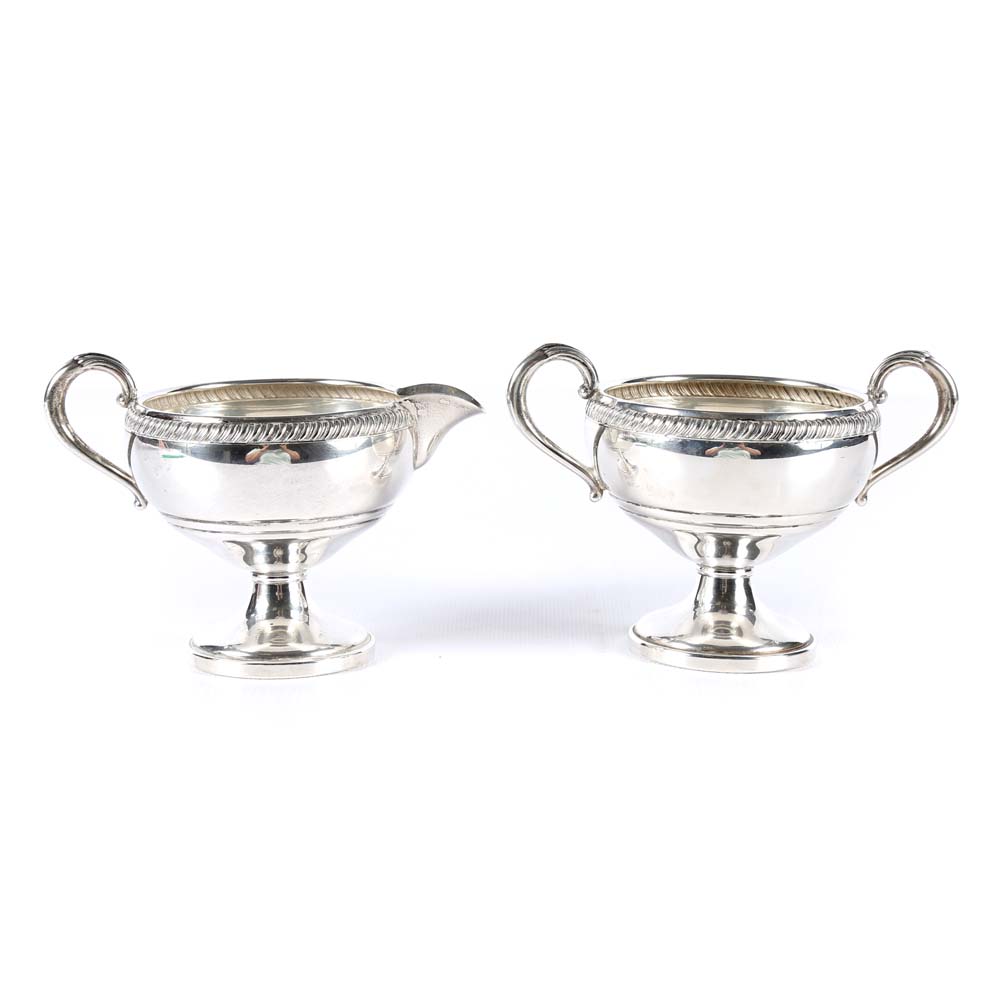 Fisher Silversmiths Inc. Weighted Sterling Silver Sugar and Creamer Set