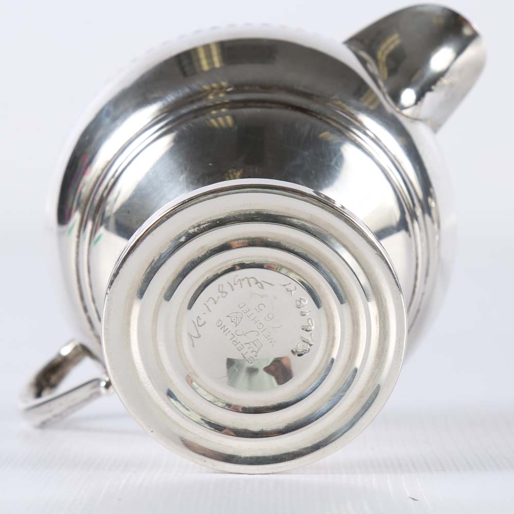 Fisher Silversmiths Inc. Weighted Sterling Silver Sugar and Creamer Set