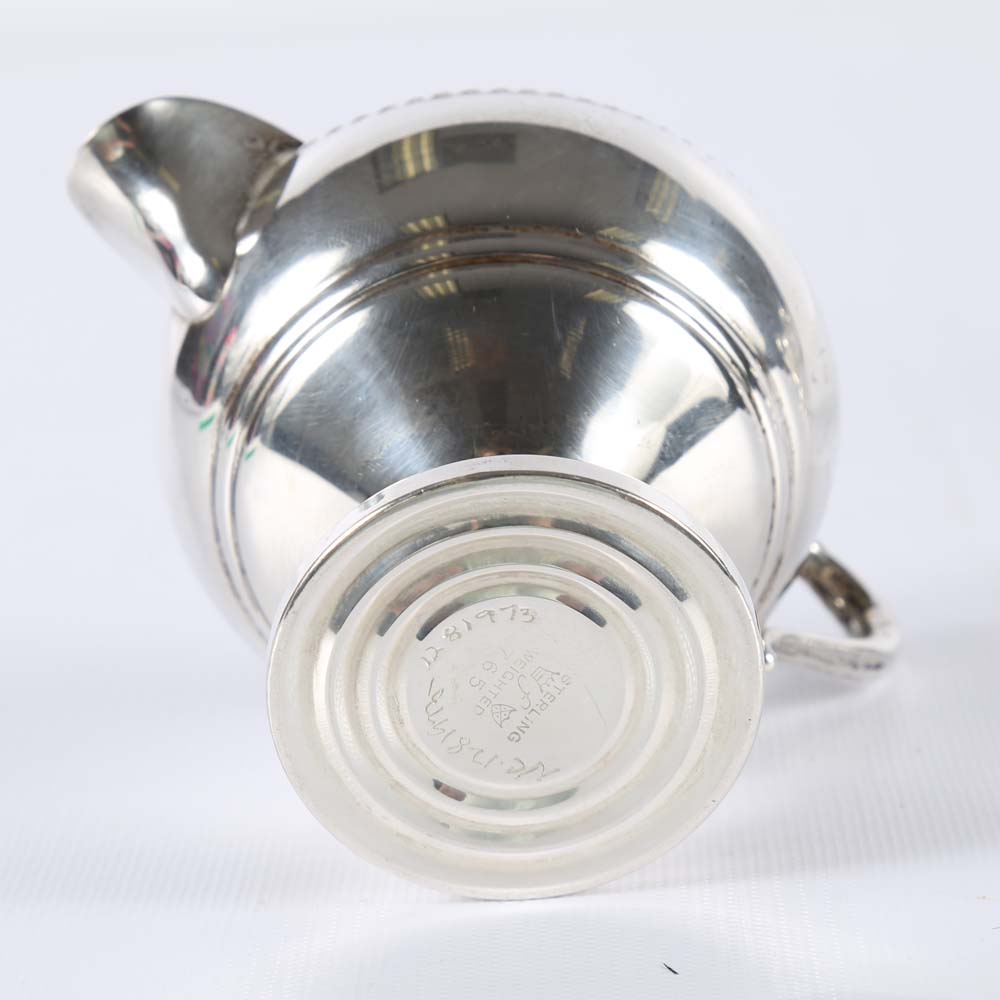 Fisher Silversmiths Inc. Weighted Sterling Silver Sugar and Creamer Set