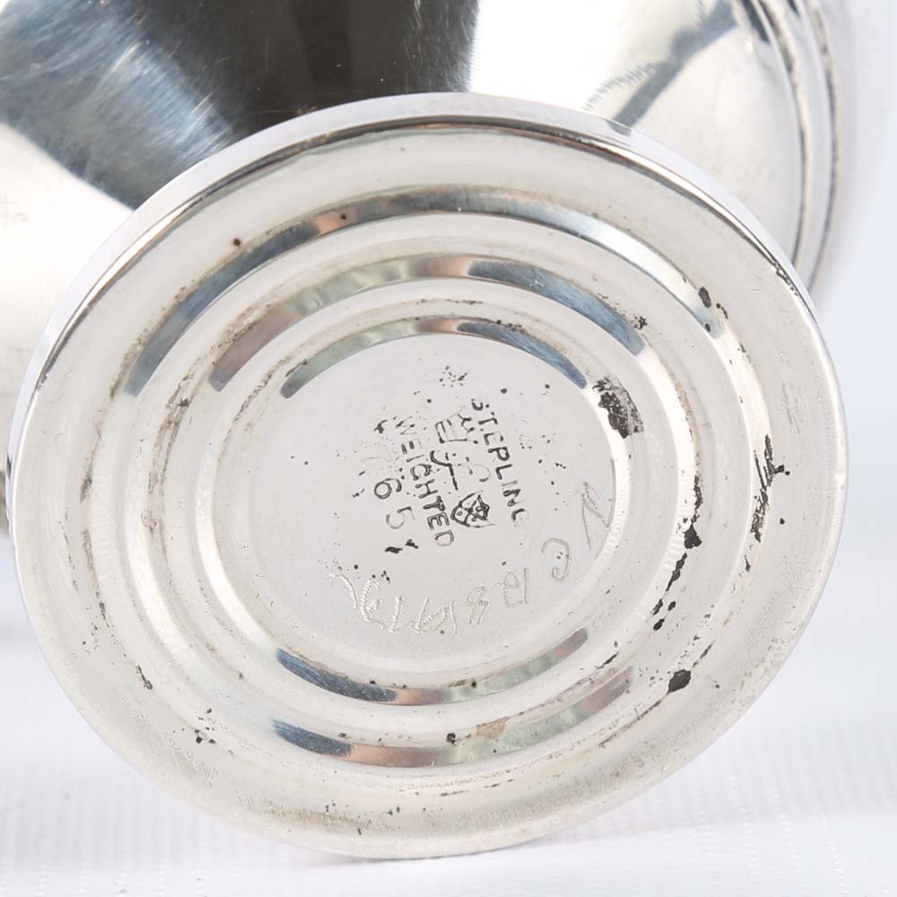 Fisher Silversmiths Inc. Weighted Sterling Silver Sugar and Creamer Set