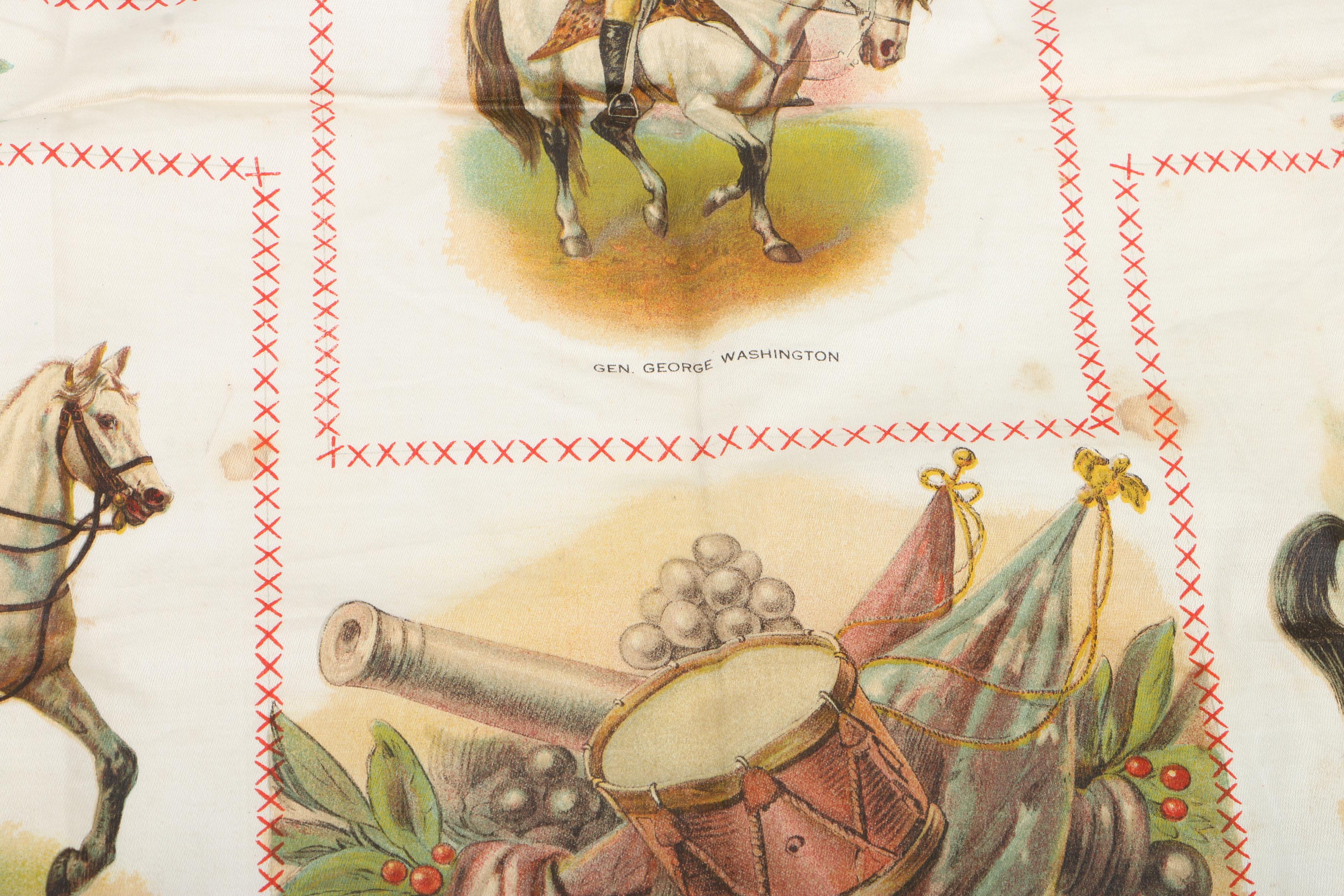 Circa 1912 Helmar "Generals" Tobacco Silk Pillow Top