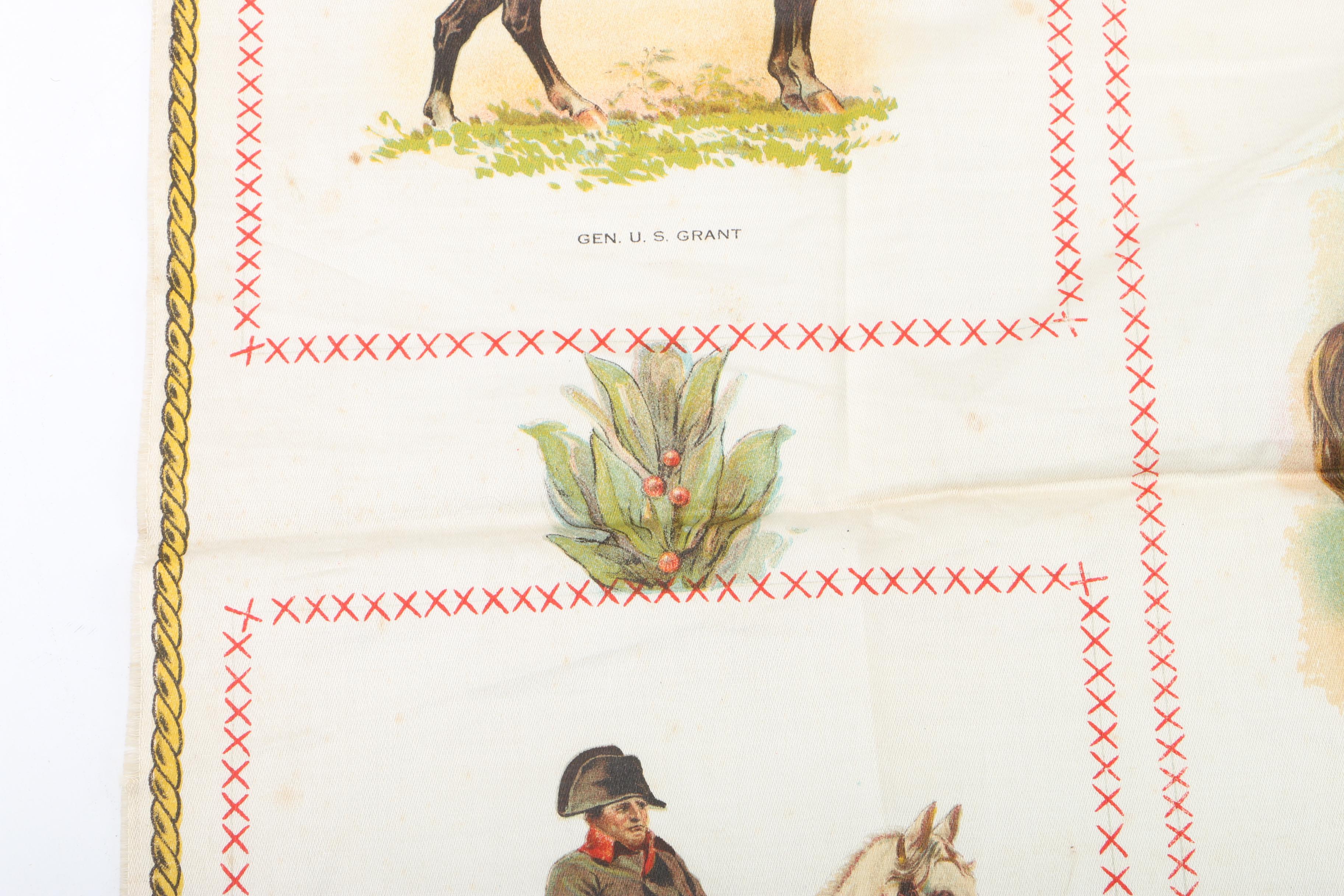 Circa 1912 Helmar "Generals" Tobacco Silk Pillow Top