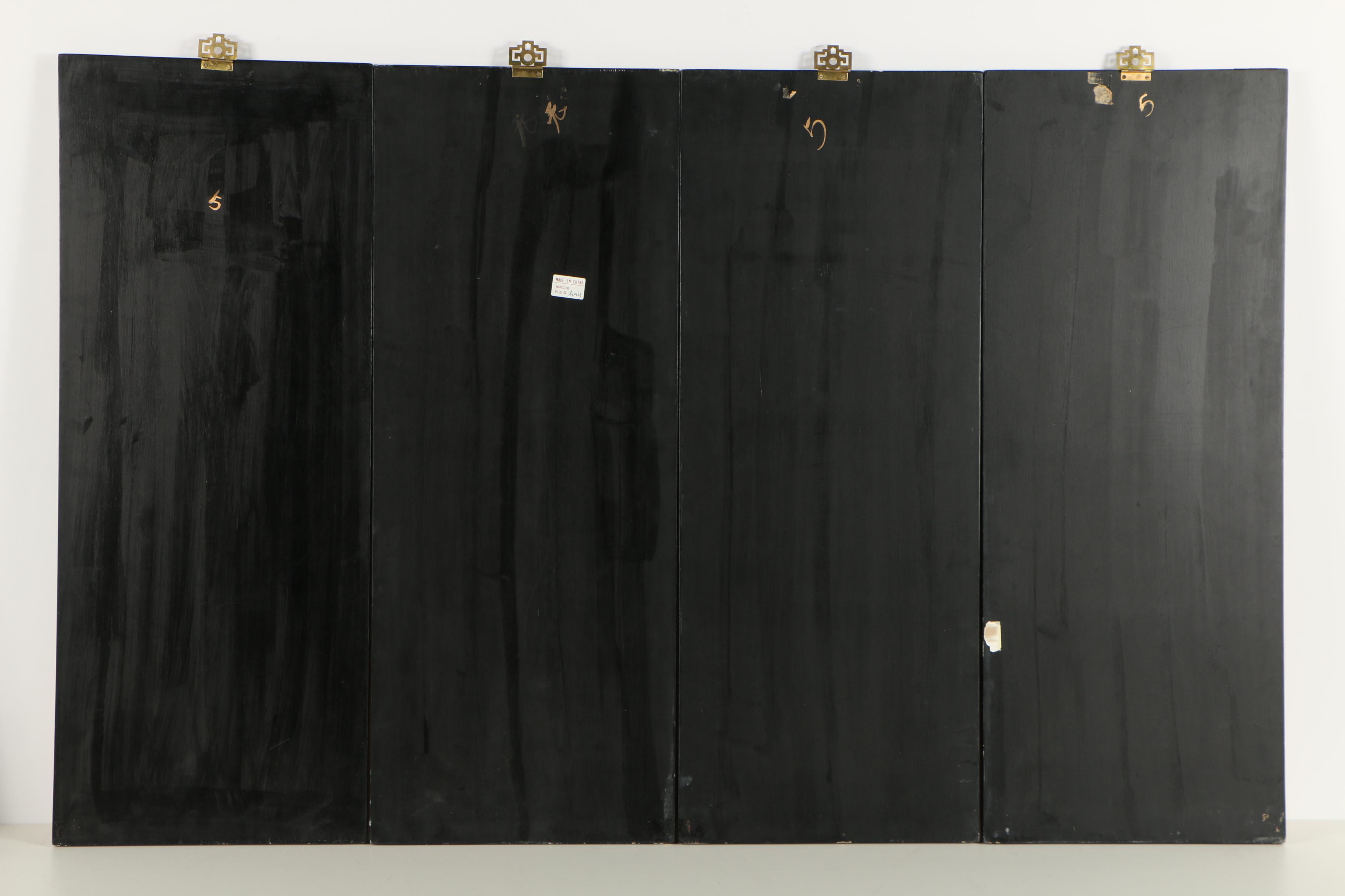 Chinese Lacquered Decorative Panels