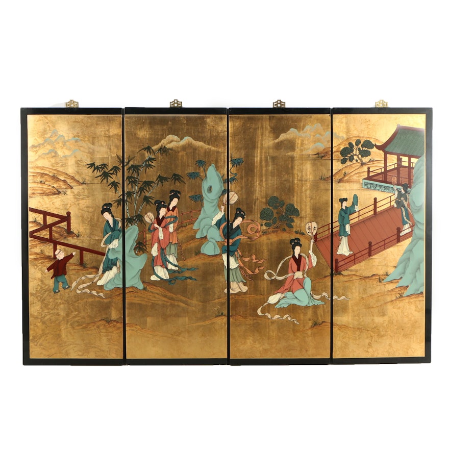 Chinese Lacquered Decorative Panels