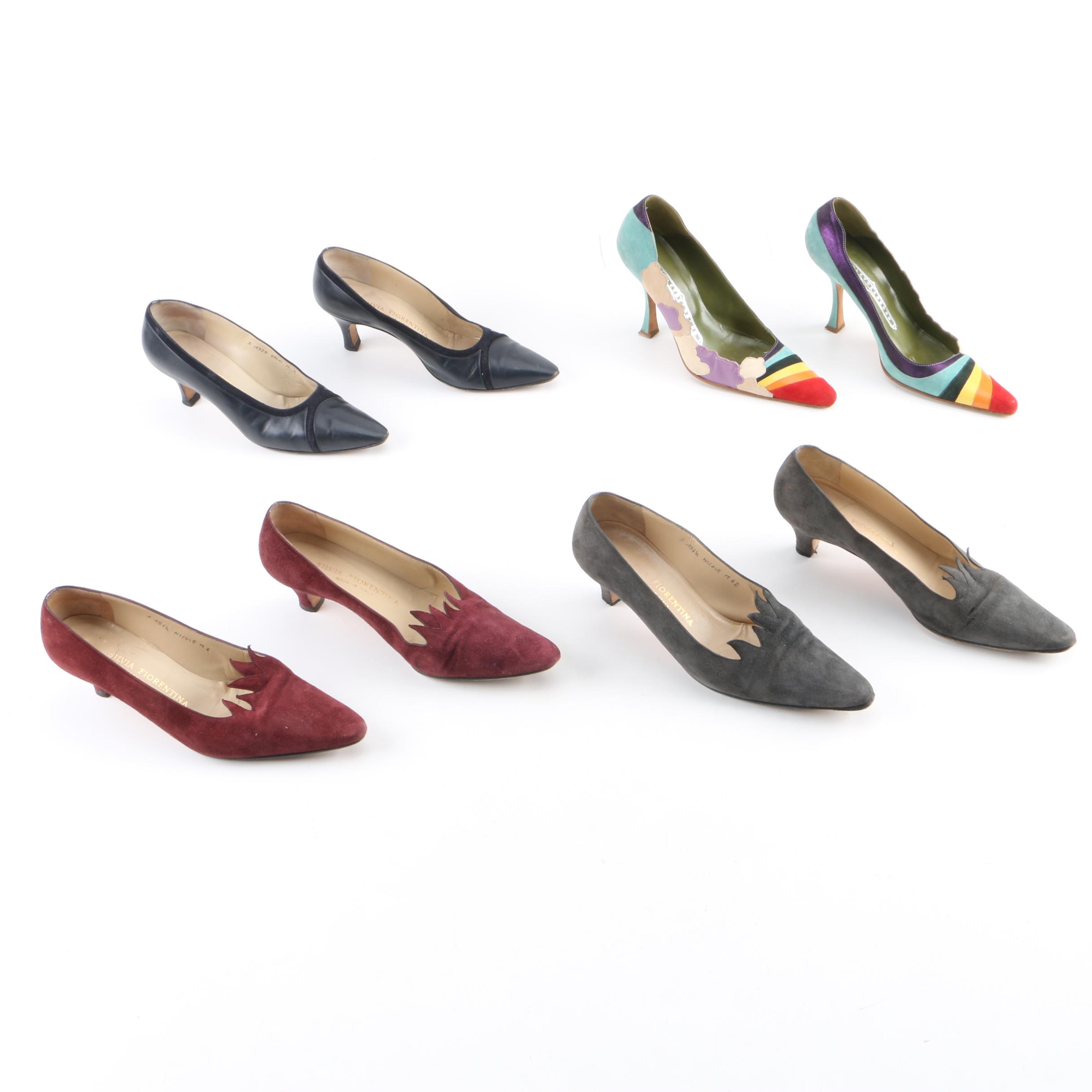 Women's Suede and Leather Heels Including Silvia Fiorentina and Ashley Dearborn