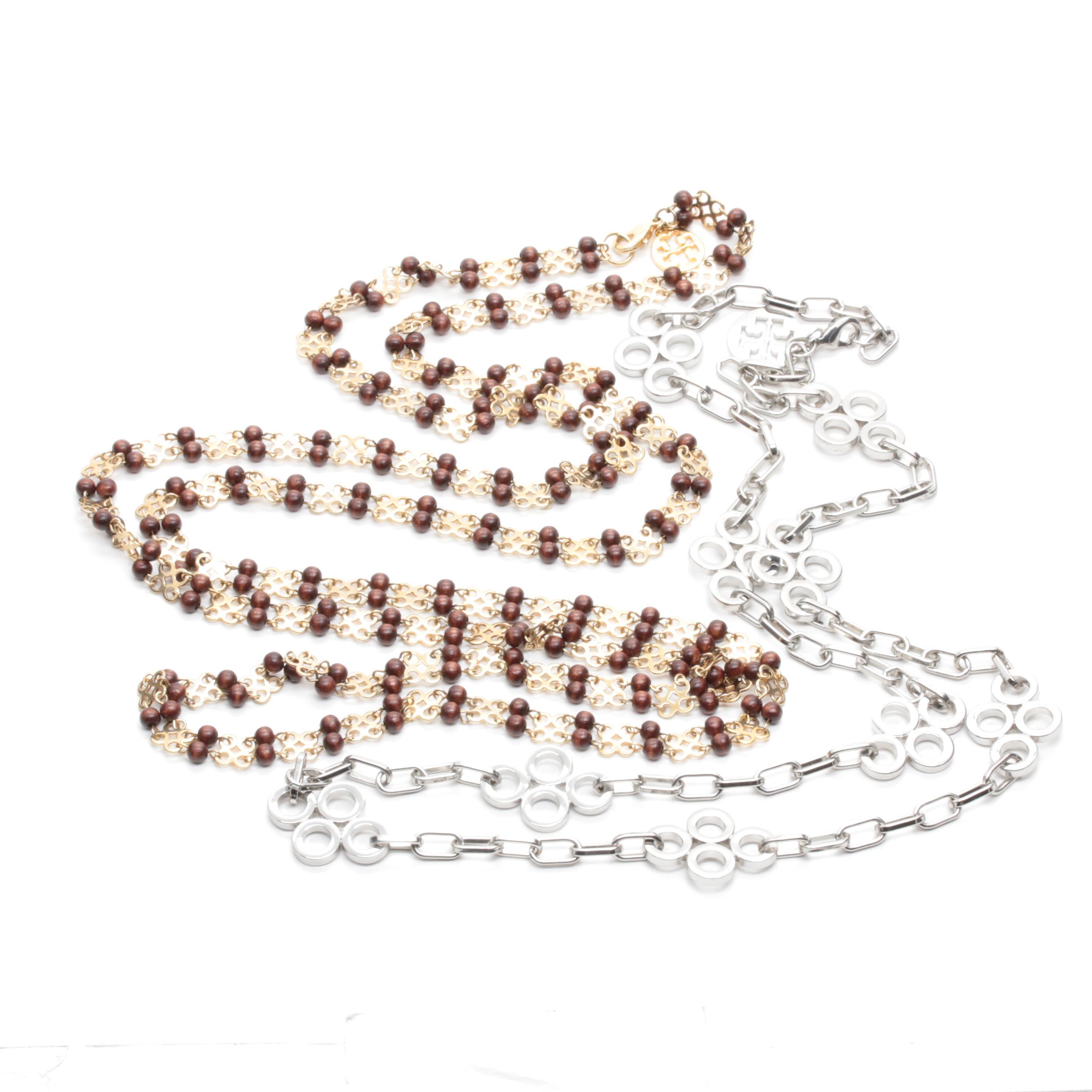 Tory Burch Gold and Silver Tone Necklaces