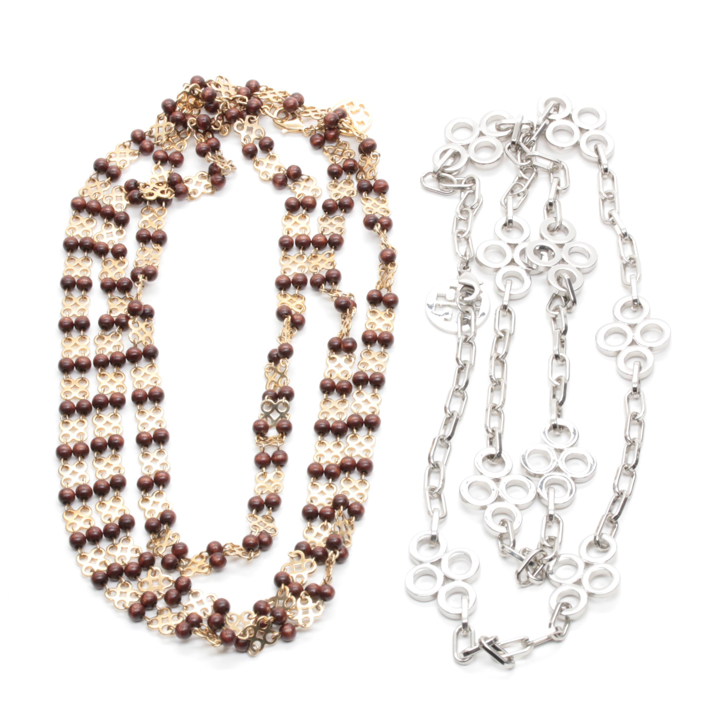 Tory Burch Gold and Silver Tone Necklaces