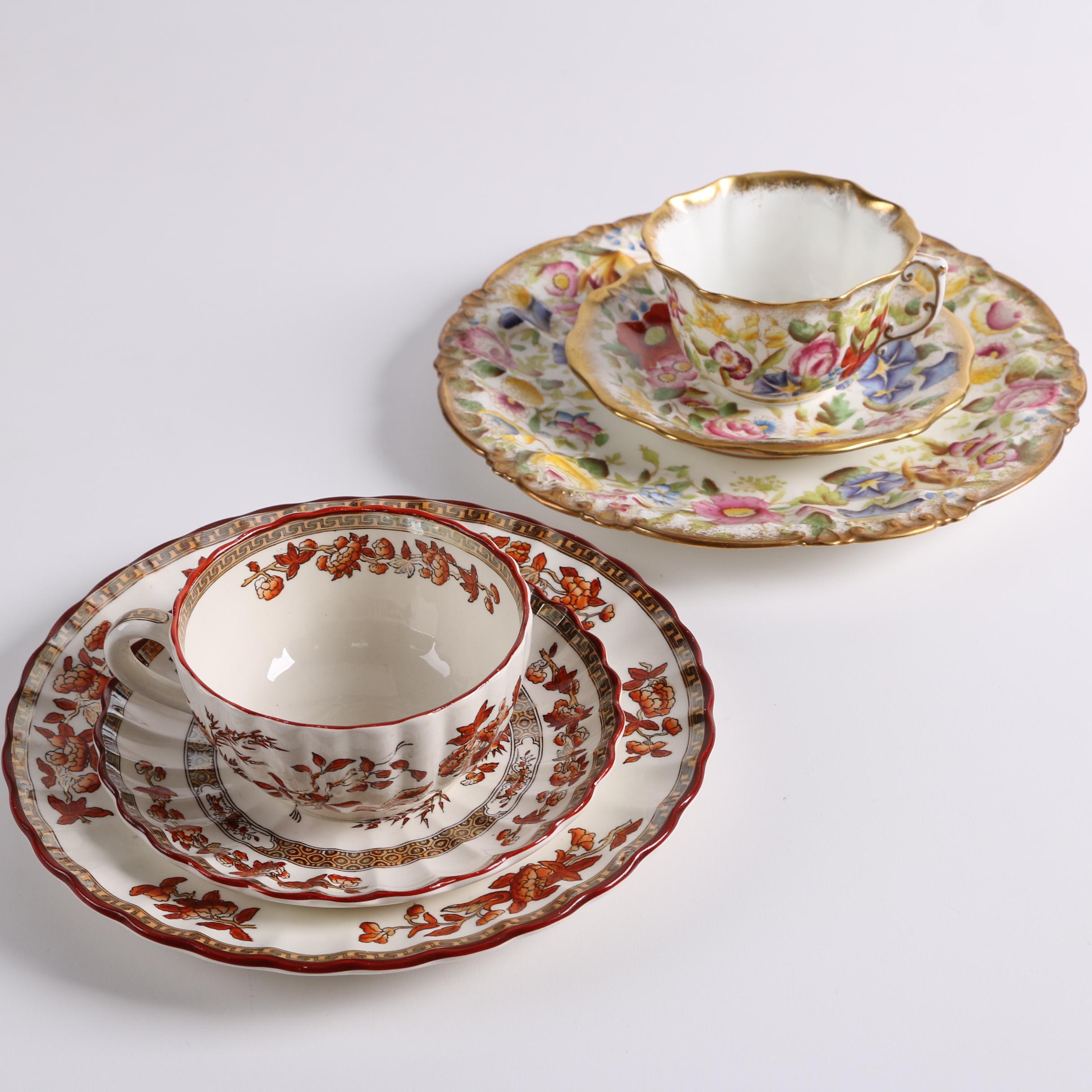 Vintage Copeland Spode "India Tree"and Hammersley "Queen Ann" Tableware