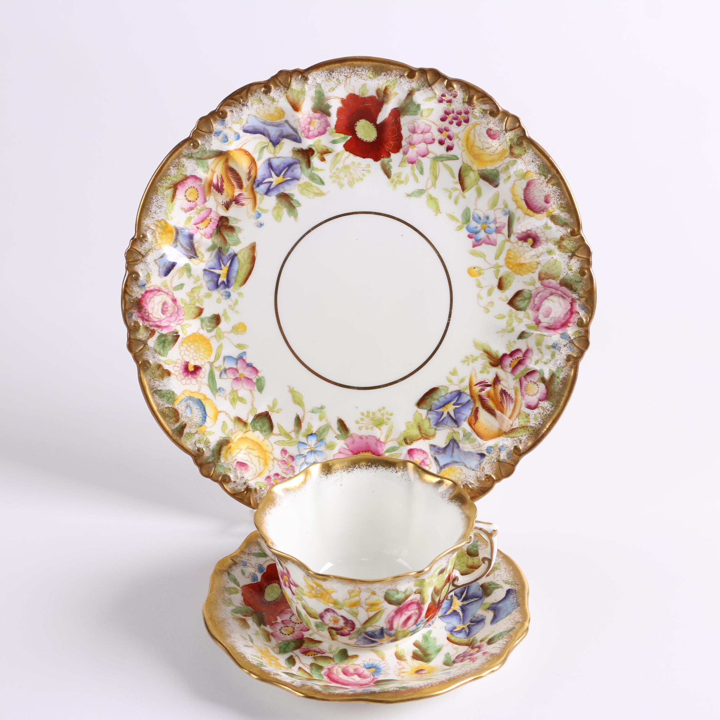 Vintage Copeland Spode "India Tree"and Hammersley "Queen Ann" Tableware