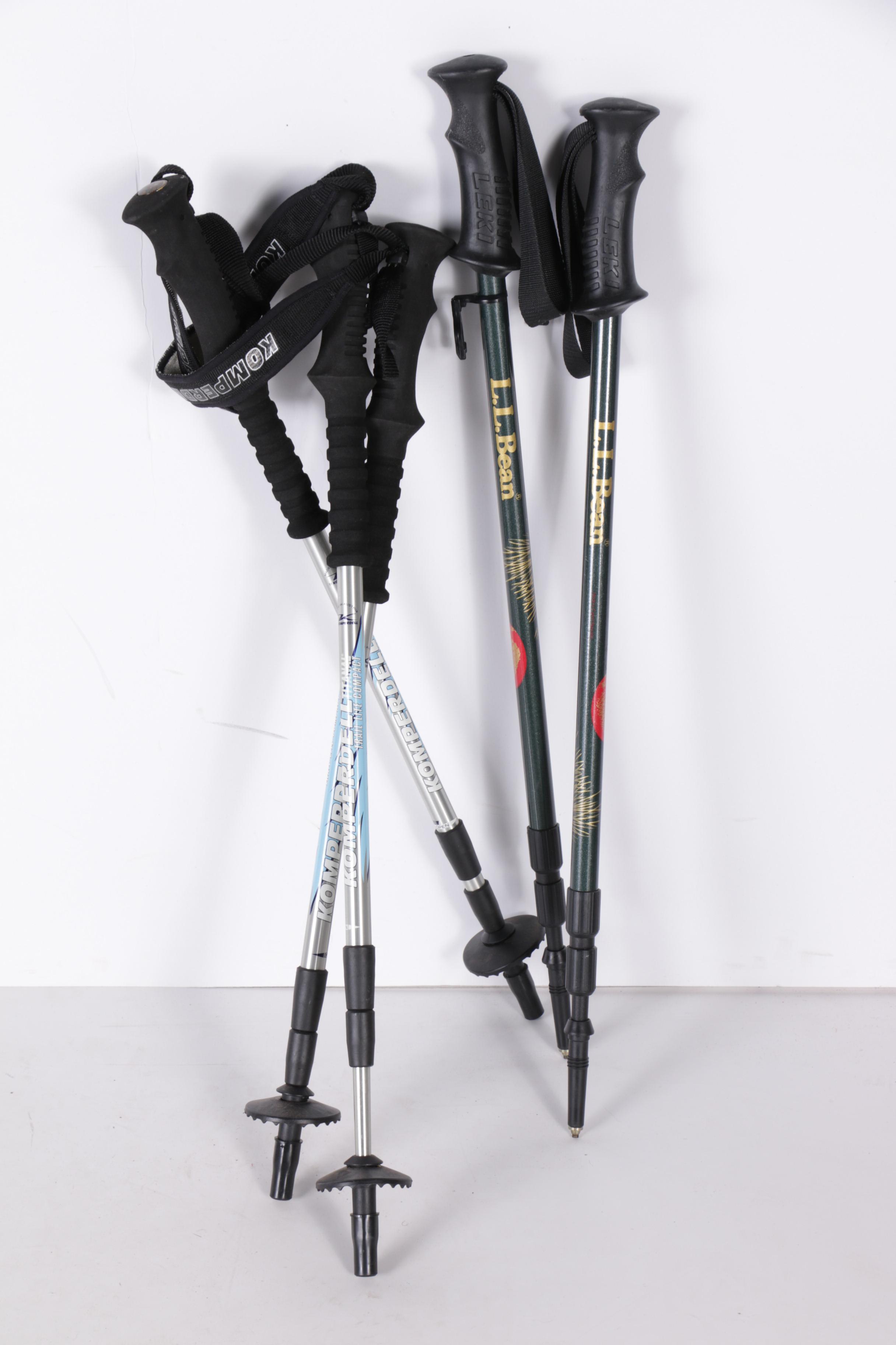 LL Bean Winter Walker 26 Snow Shoes and Assorted Poles