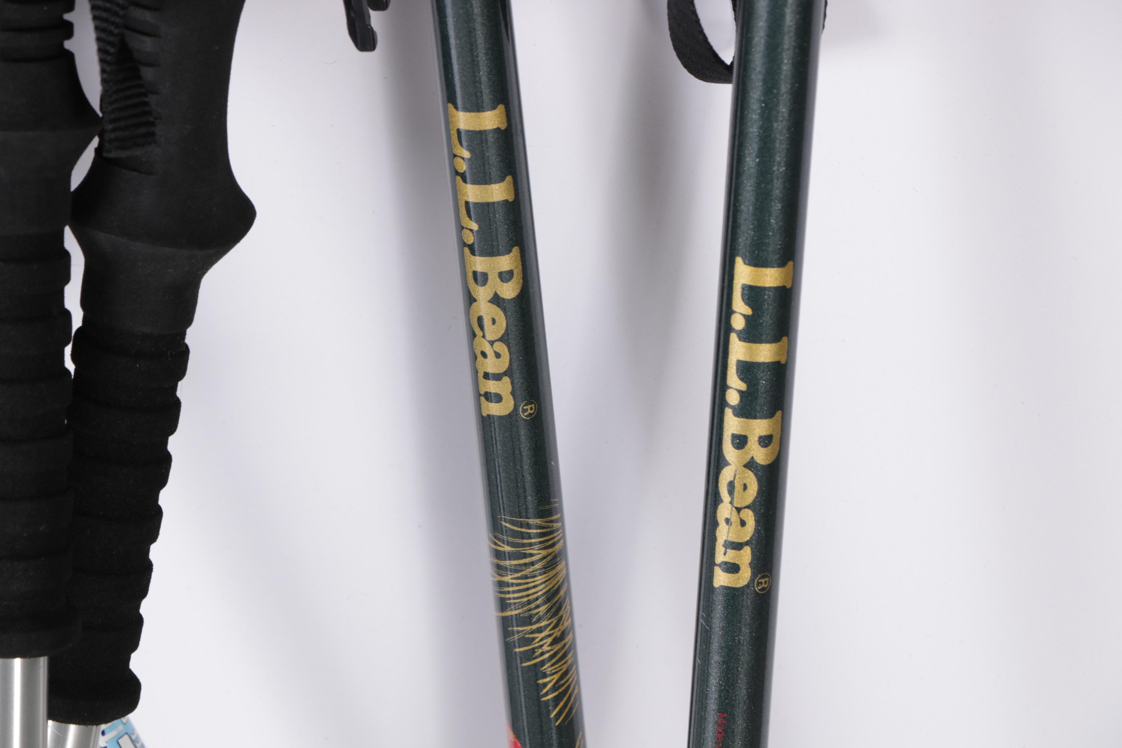 LL Bean Winter Walker 26 Snow Shoes and Assorted Poles