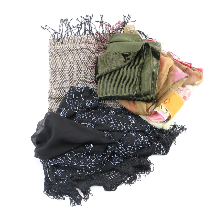 Scarves Including Beaded and Handmade by Studio Piio Finland