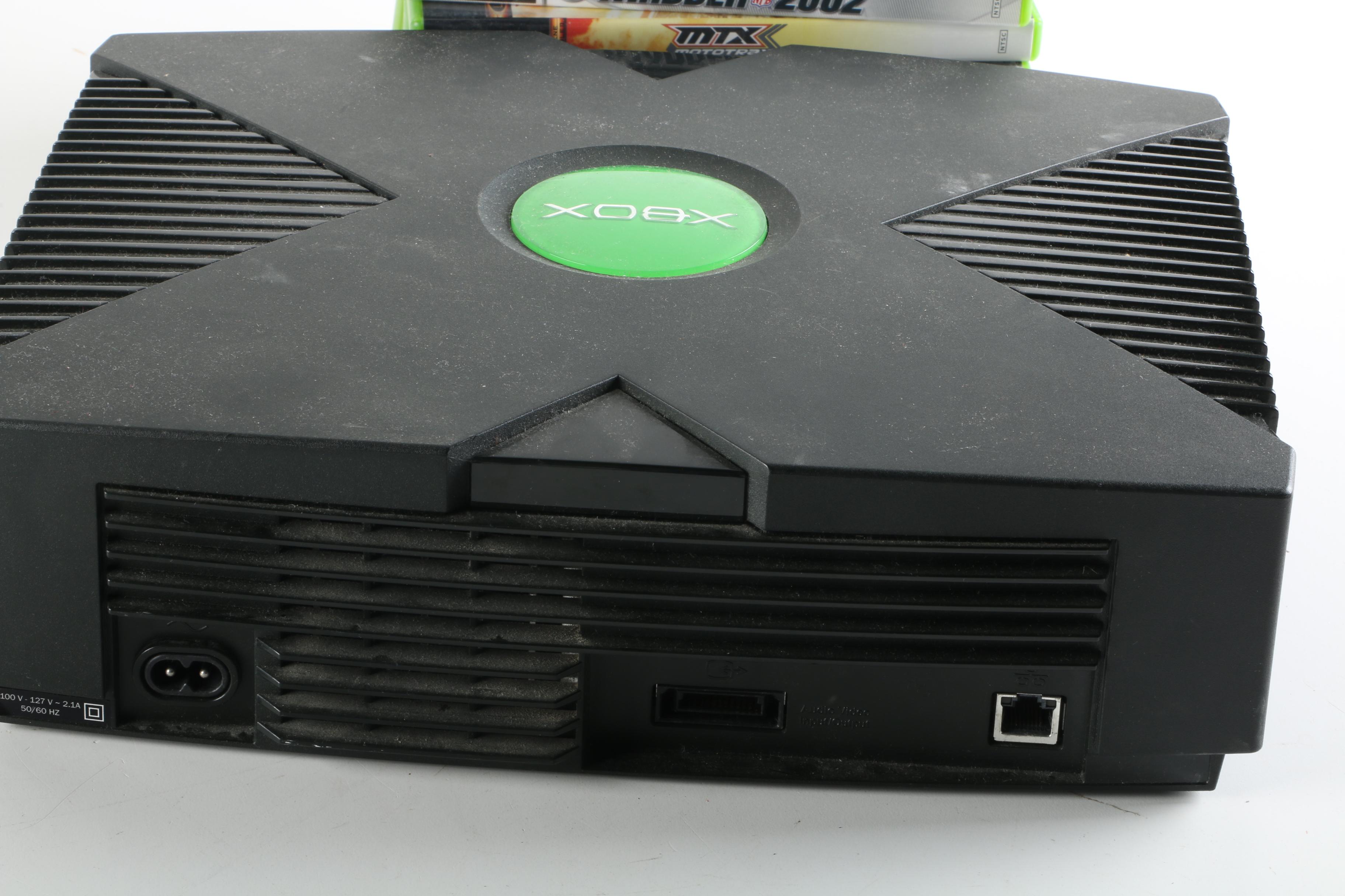 Microsoft Original Xbox with Games and GameStop Controller