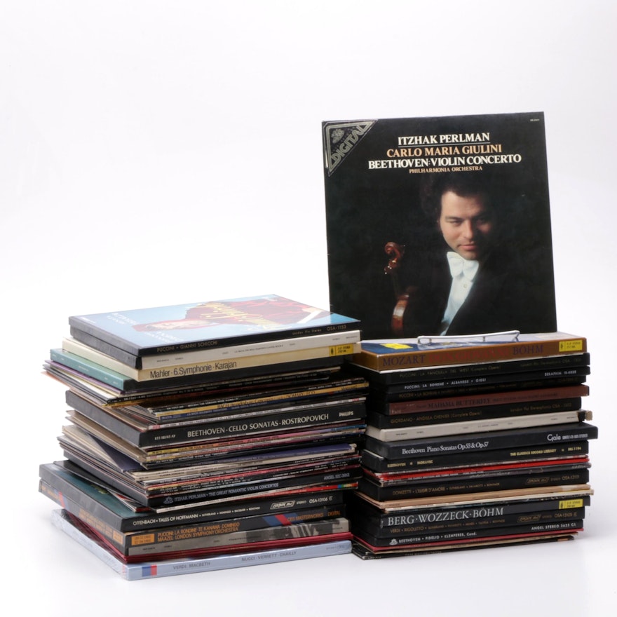 Classical and Jazz Vinyl LPs Including Beethoven, Mahler and Puccini