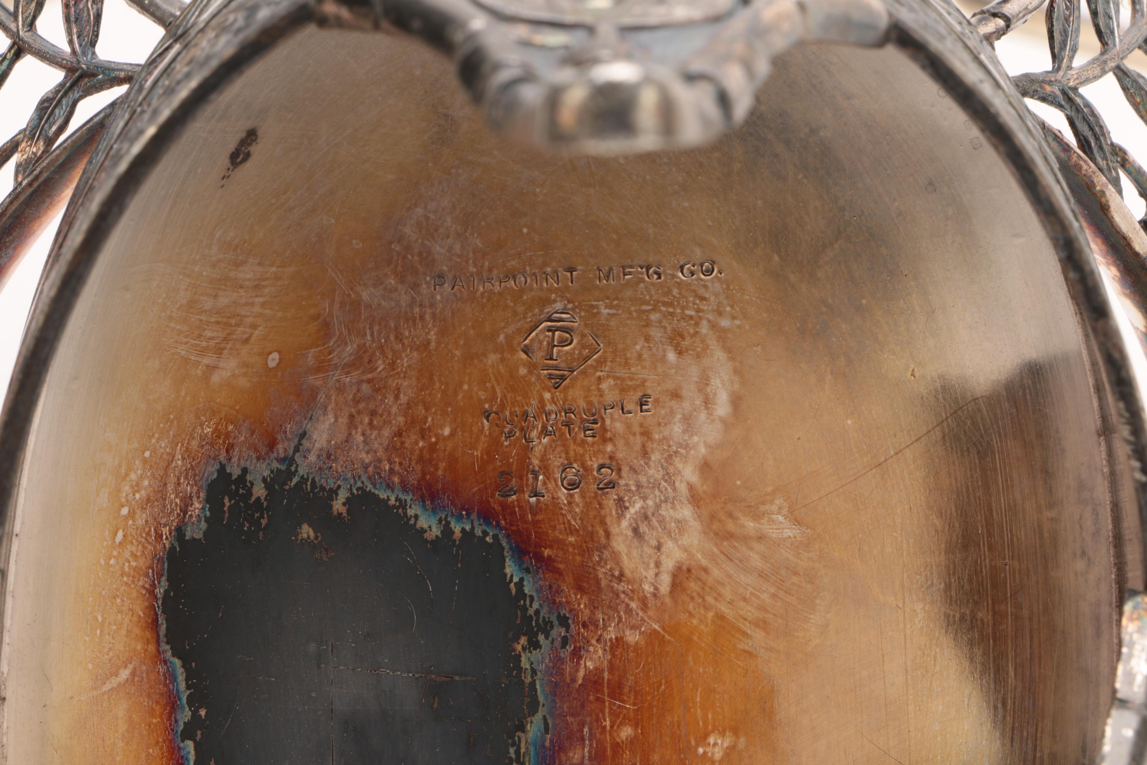 Pairpoint Quadruple Silver Plate Pickle Castor and Other Plated Tableware