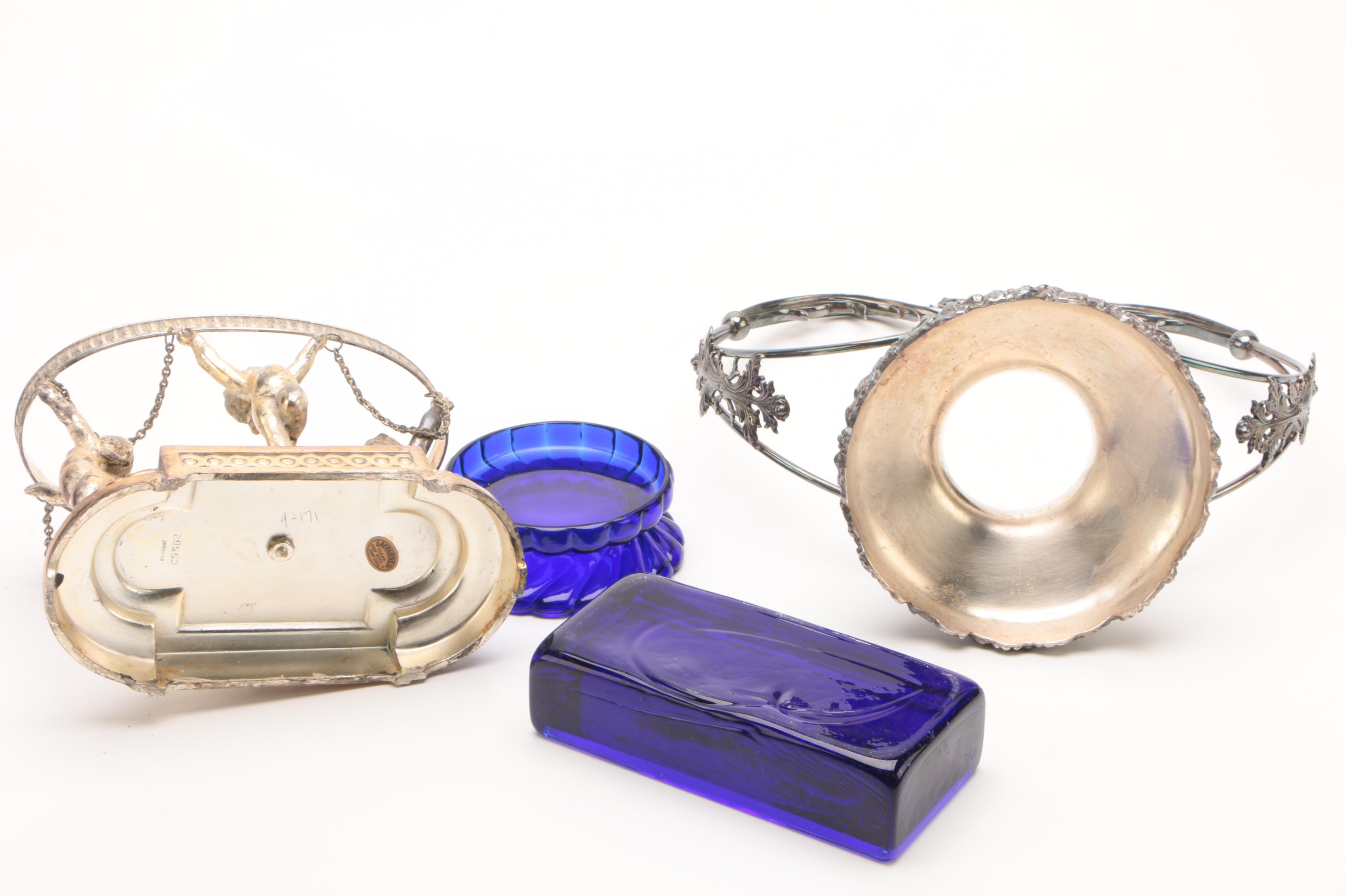 Pairpoint Quadruple Silver Plate Pickle Castor and Other Plated Tableware