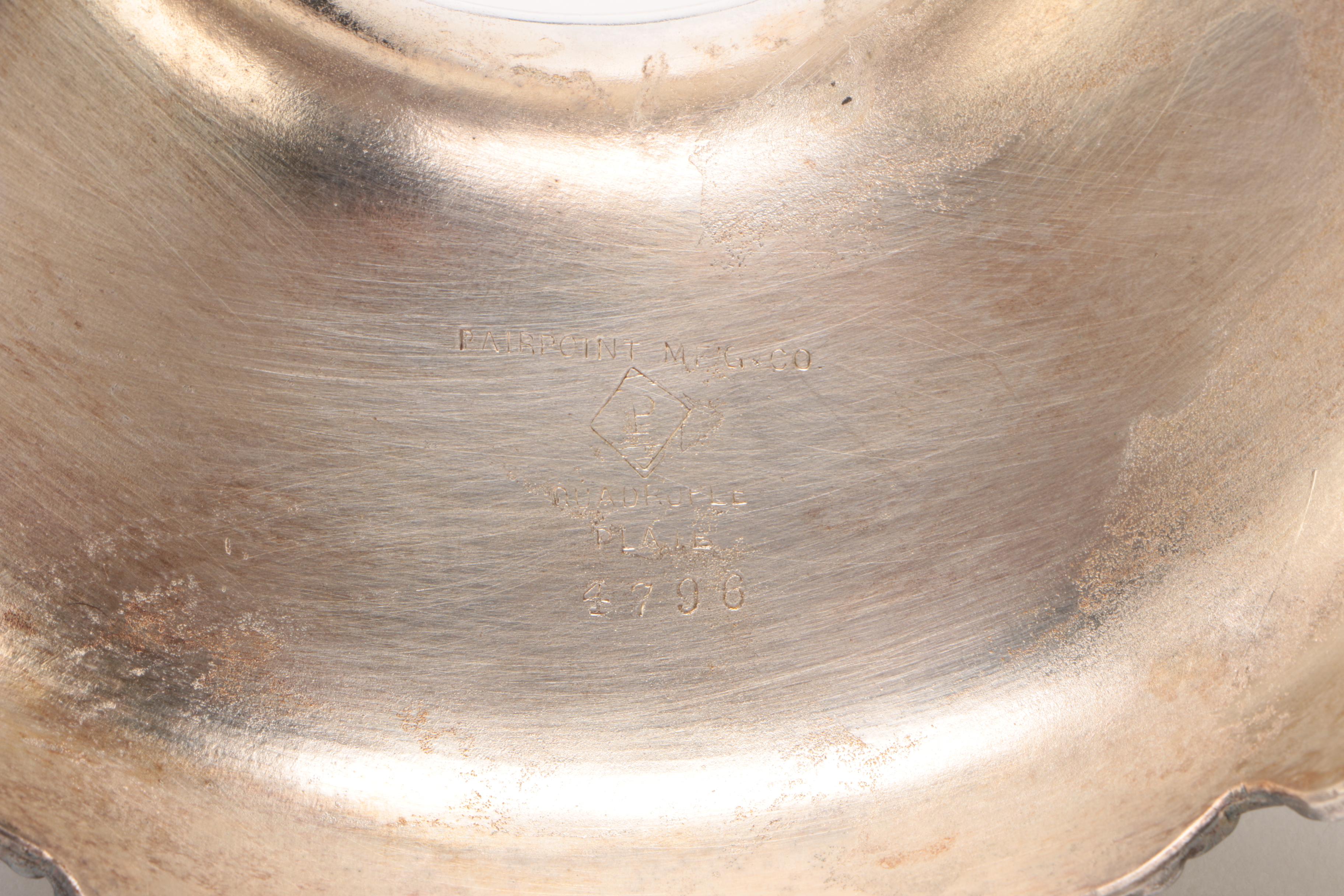 Pairpoint Quadruple Silver Plate Pickle Castor and Other Plated Tableware