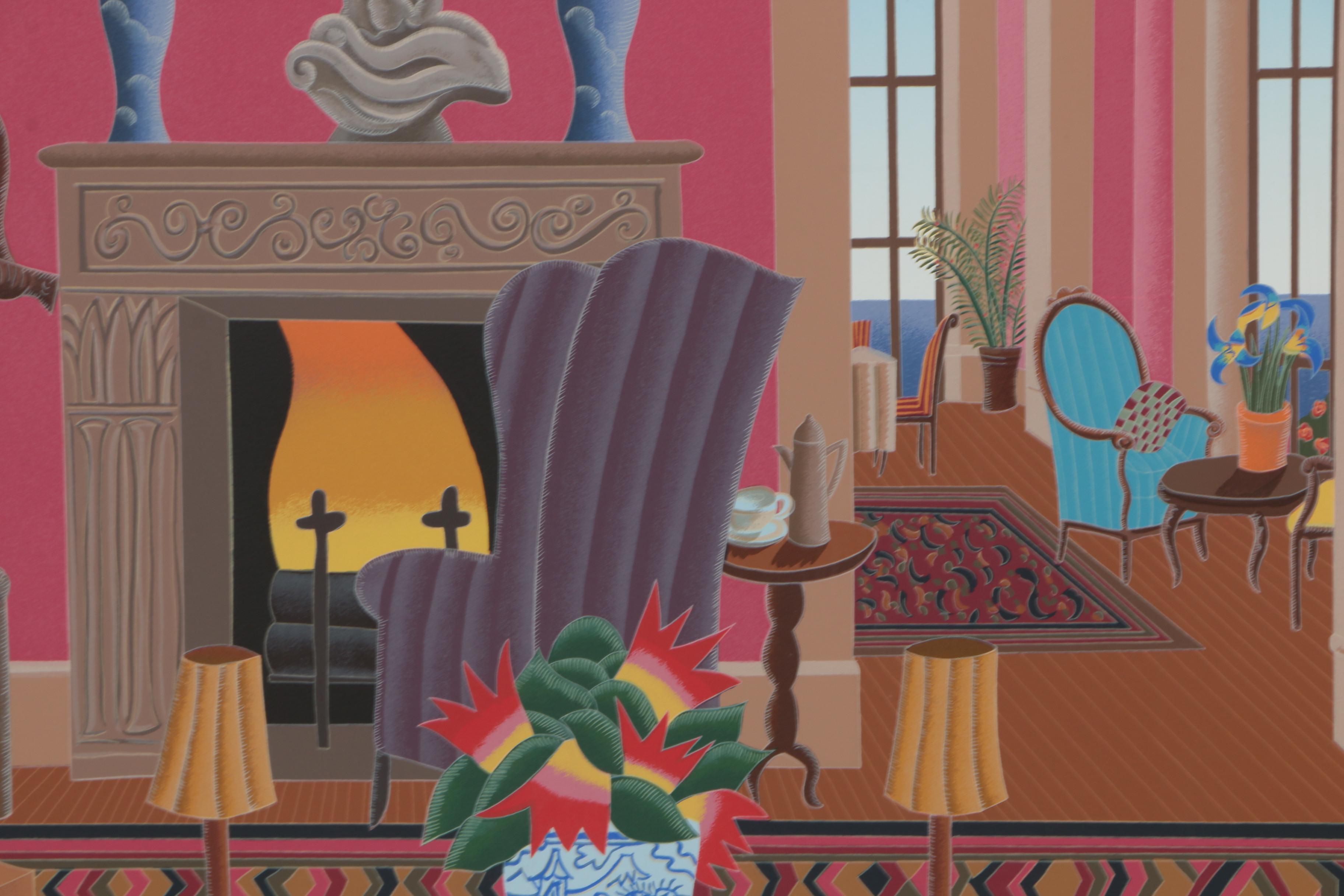 Thomas McKnight Limited Edition Serigraph of Living Room
