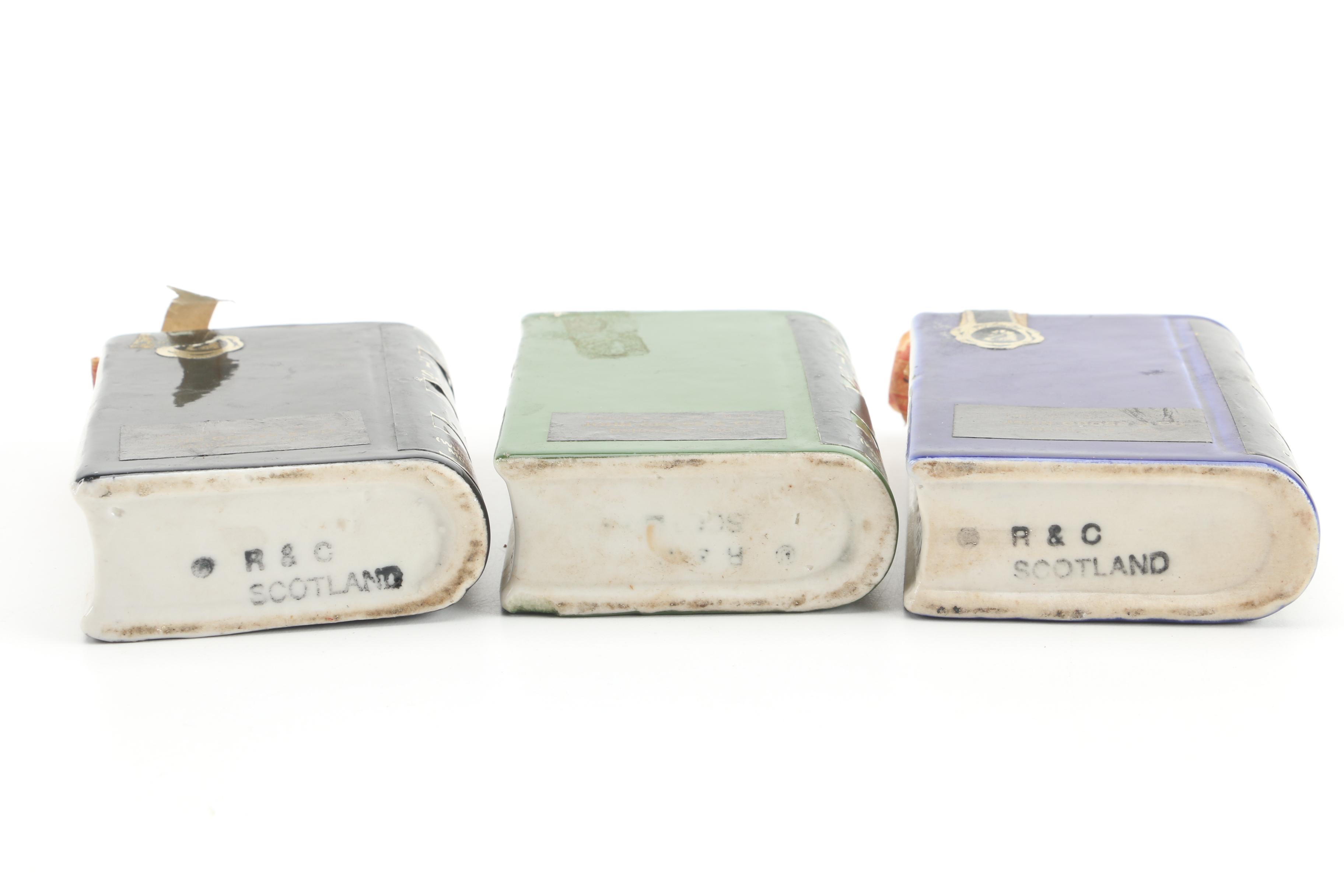 Vintage Rutherfords Book-Themed Scottish Whiskey Decanters