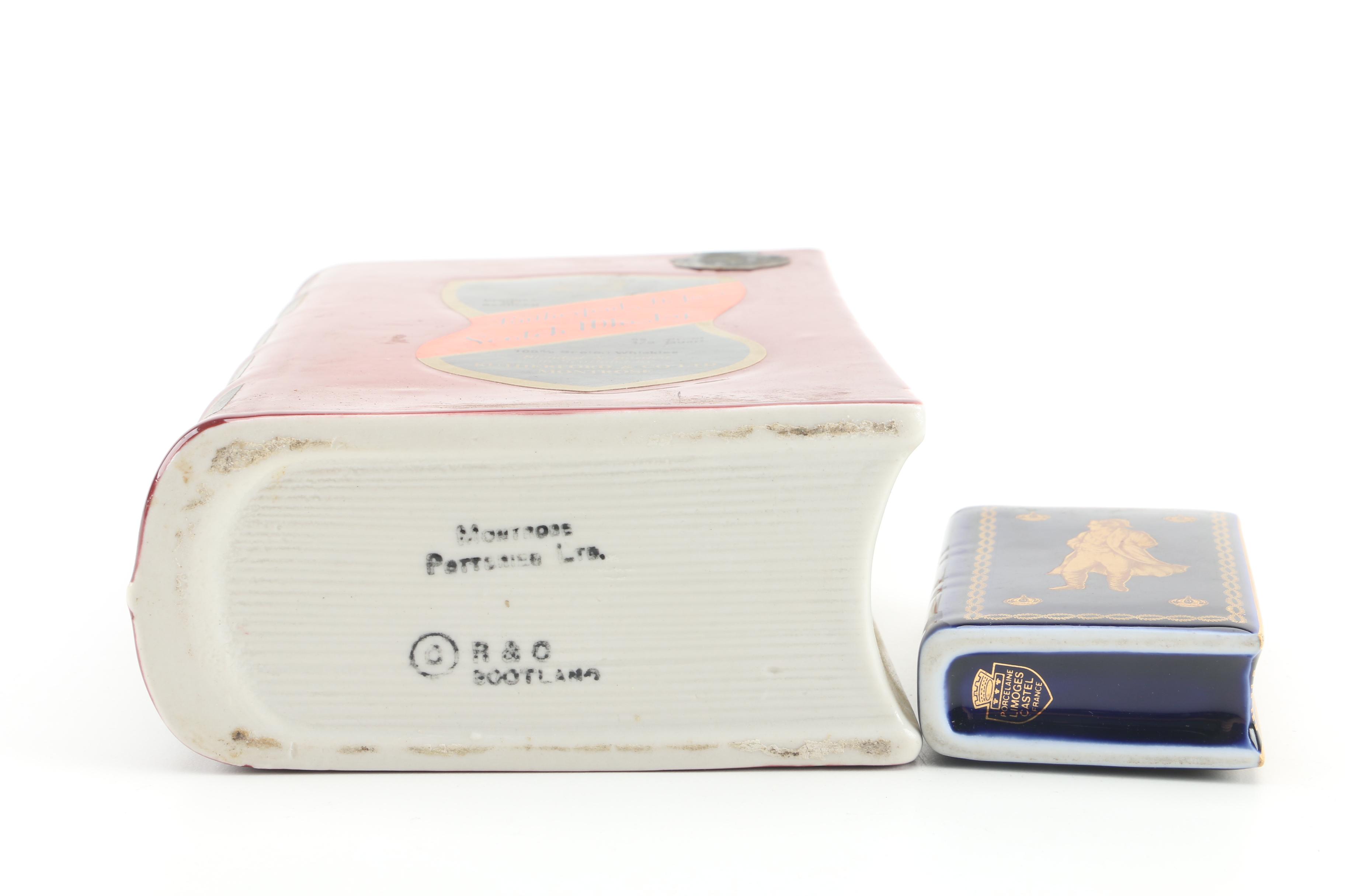 Vintage Rutherfords Book-Themed Scottish Whiskey Decanters