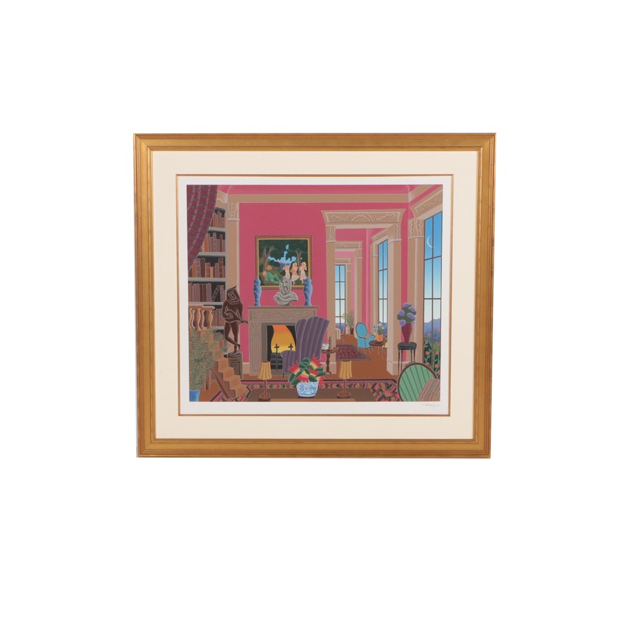 Thomas McKnight Limited Edition Serigraph of Living Room