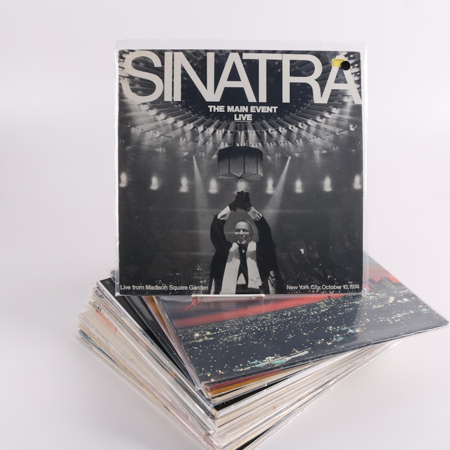 Vintage Frank Sinatra Records Including "That's Life" and "Nice 'n' Easy"