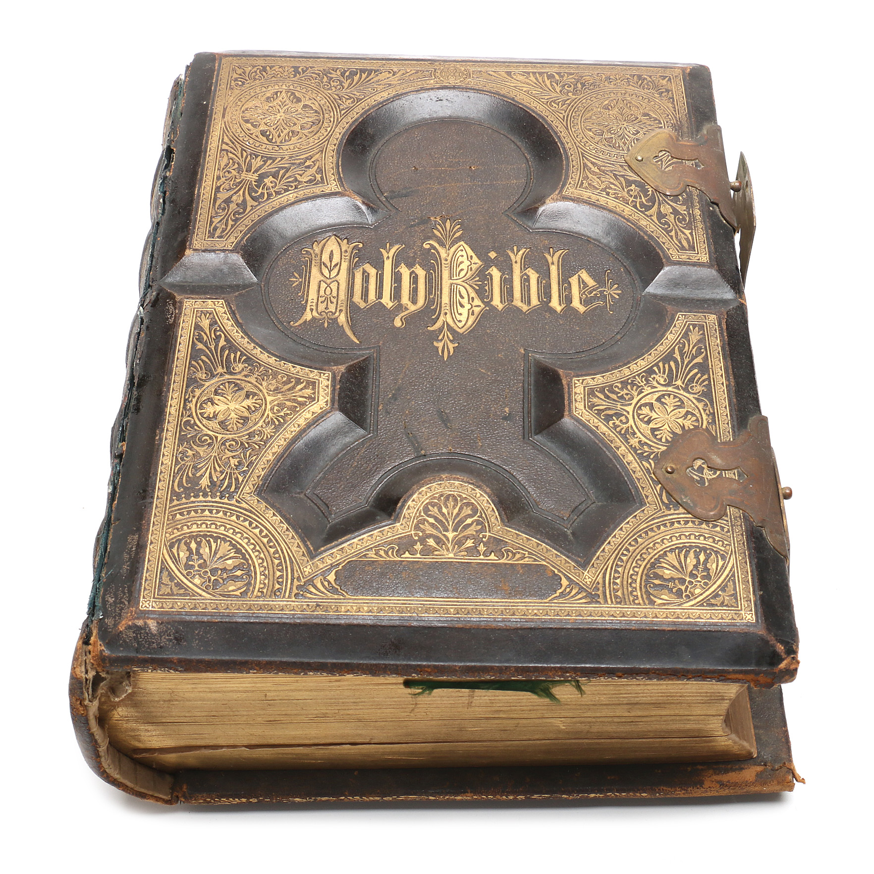 Antique Leather "Holy Bible" with Illustrations