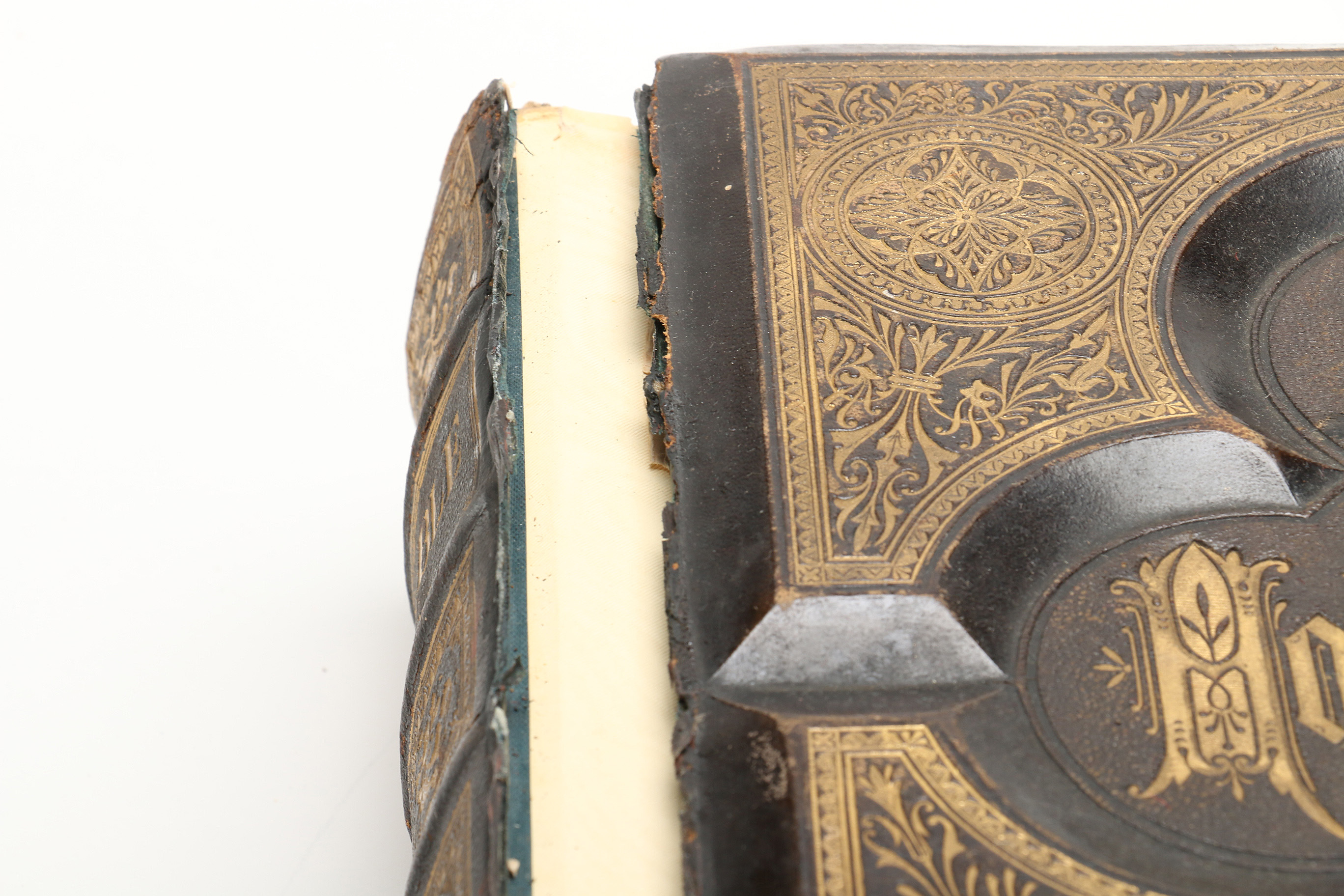 Antique Leather "Holy Bible" with Illustrations