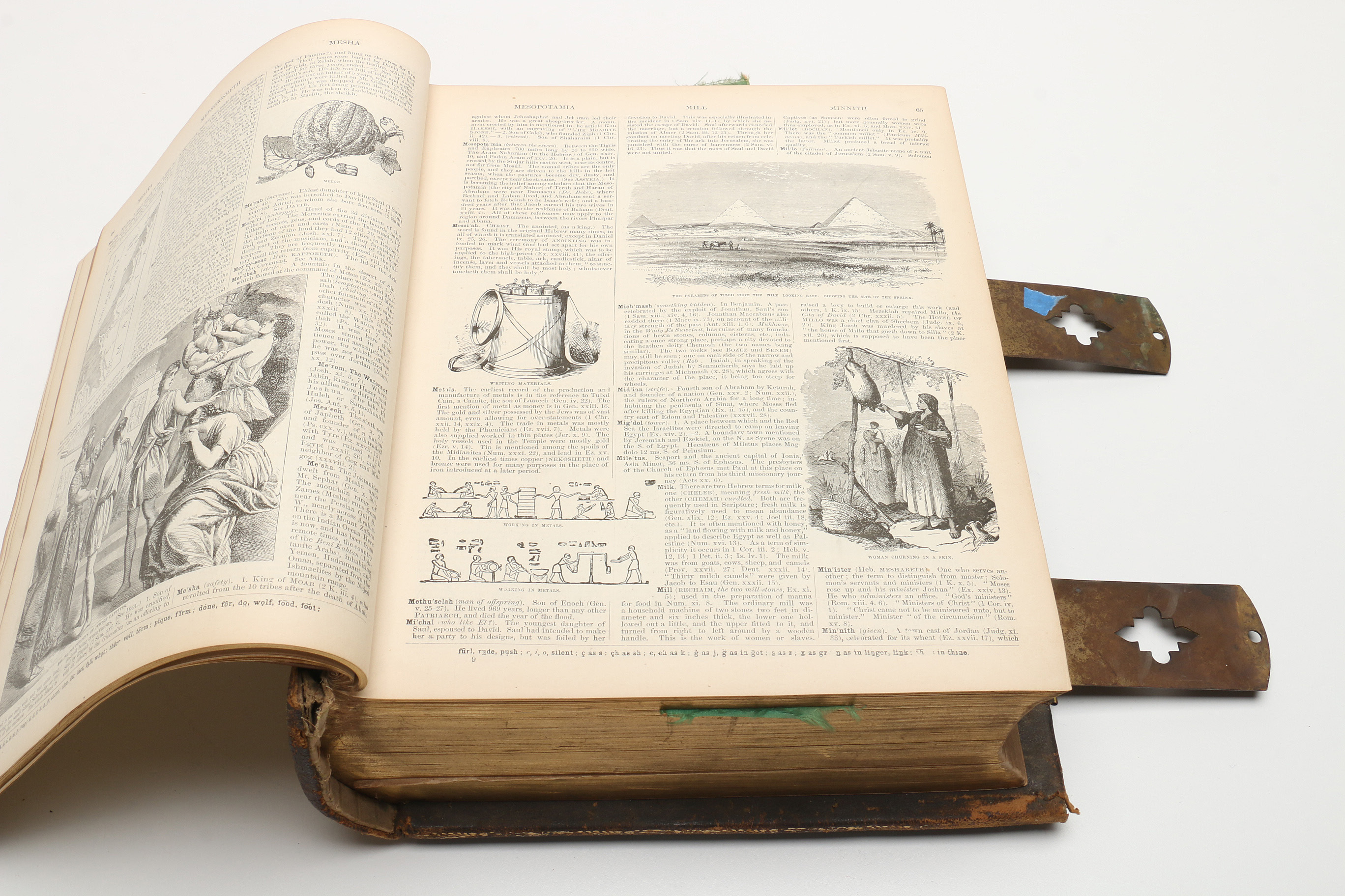 Antique Leather "Holy Bible" with Illustrations