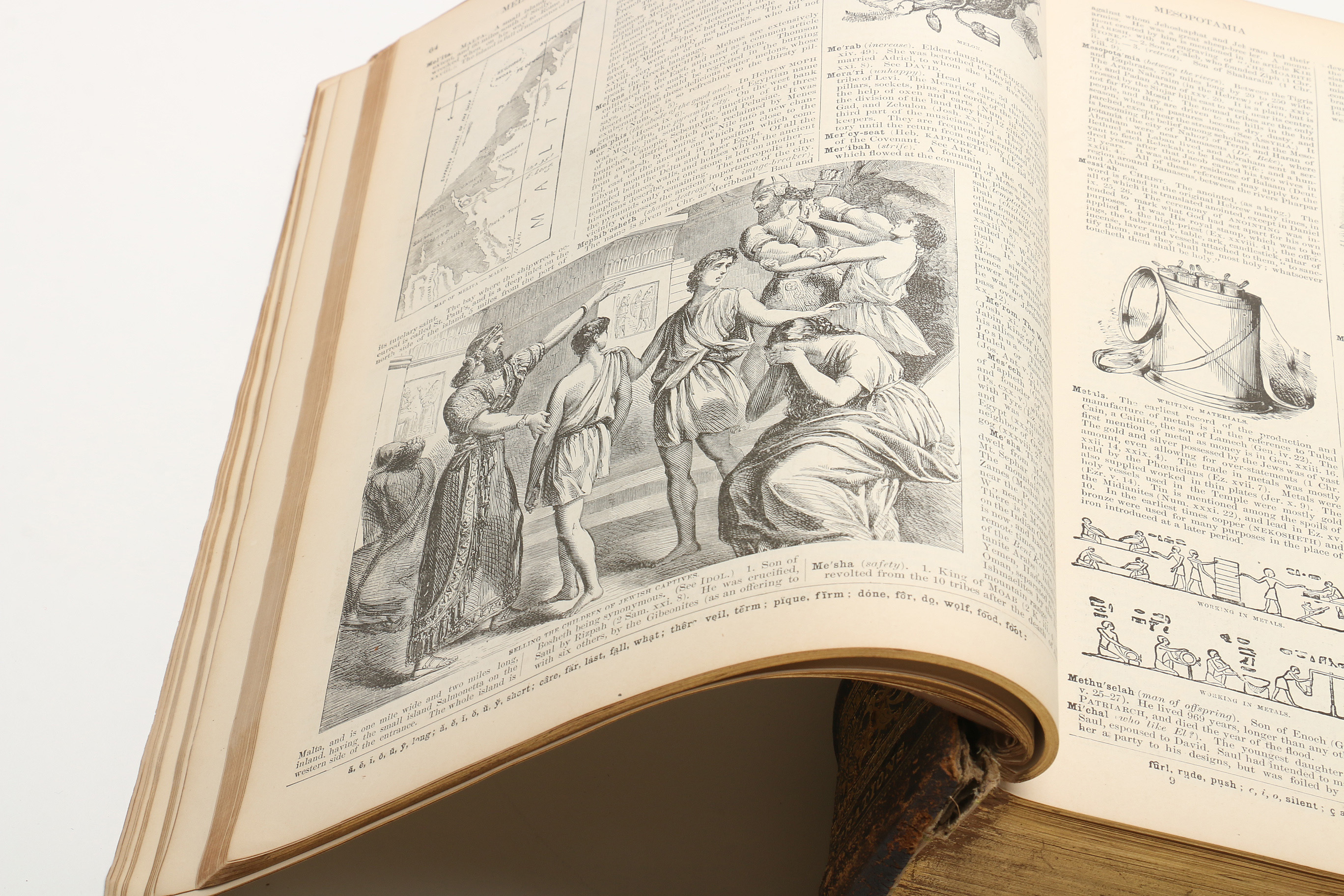 Antique Leather "Holy Bible" with Illustrations