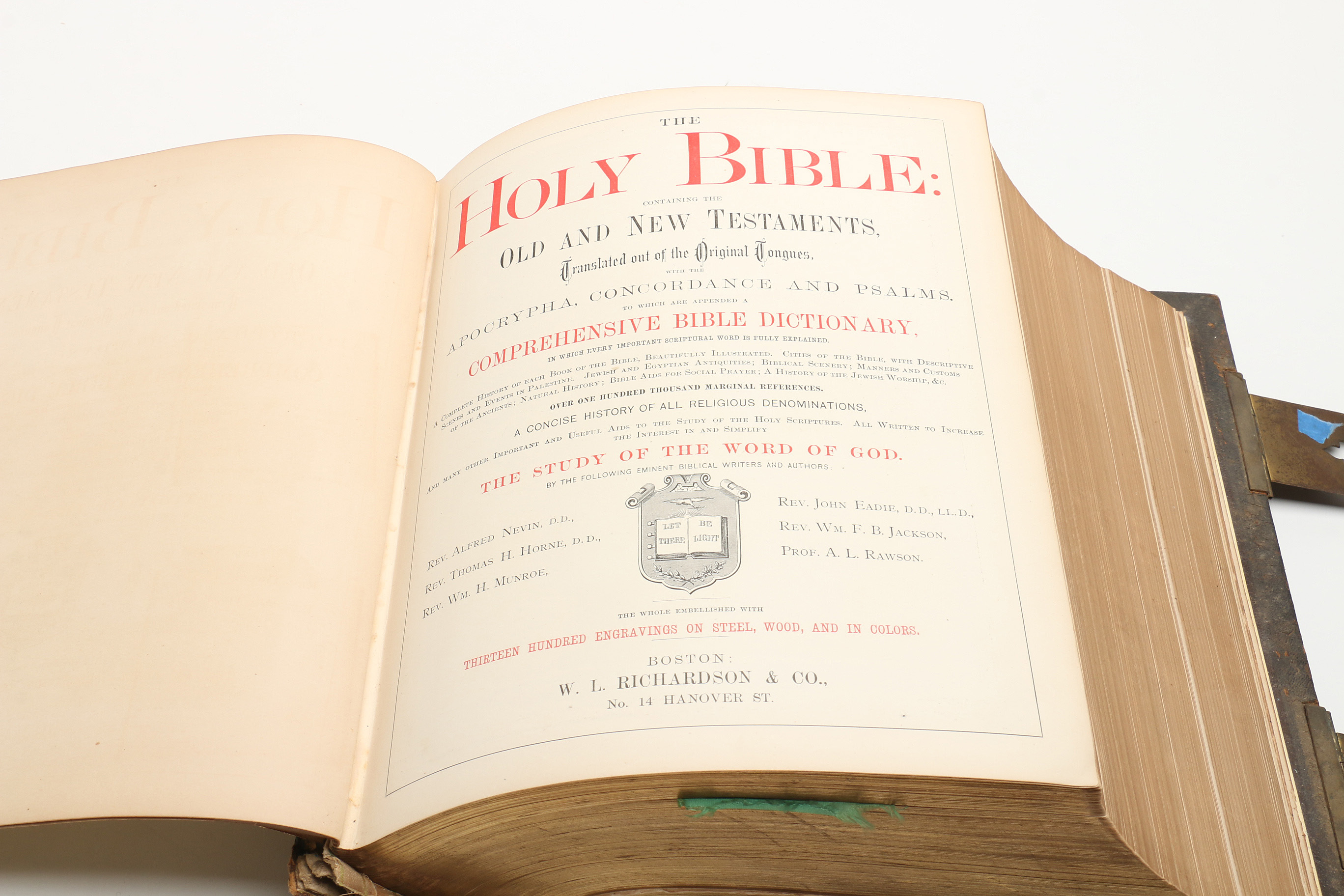 Antique Leather "Holy Bible" with Illustrations