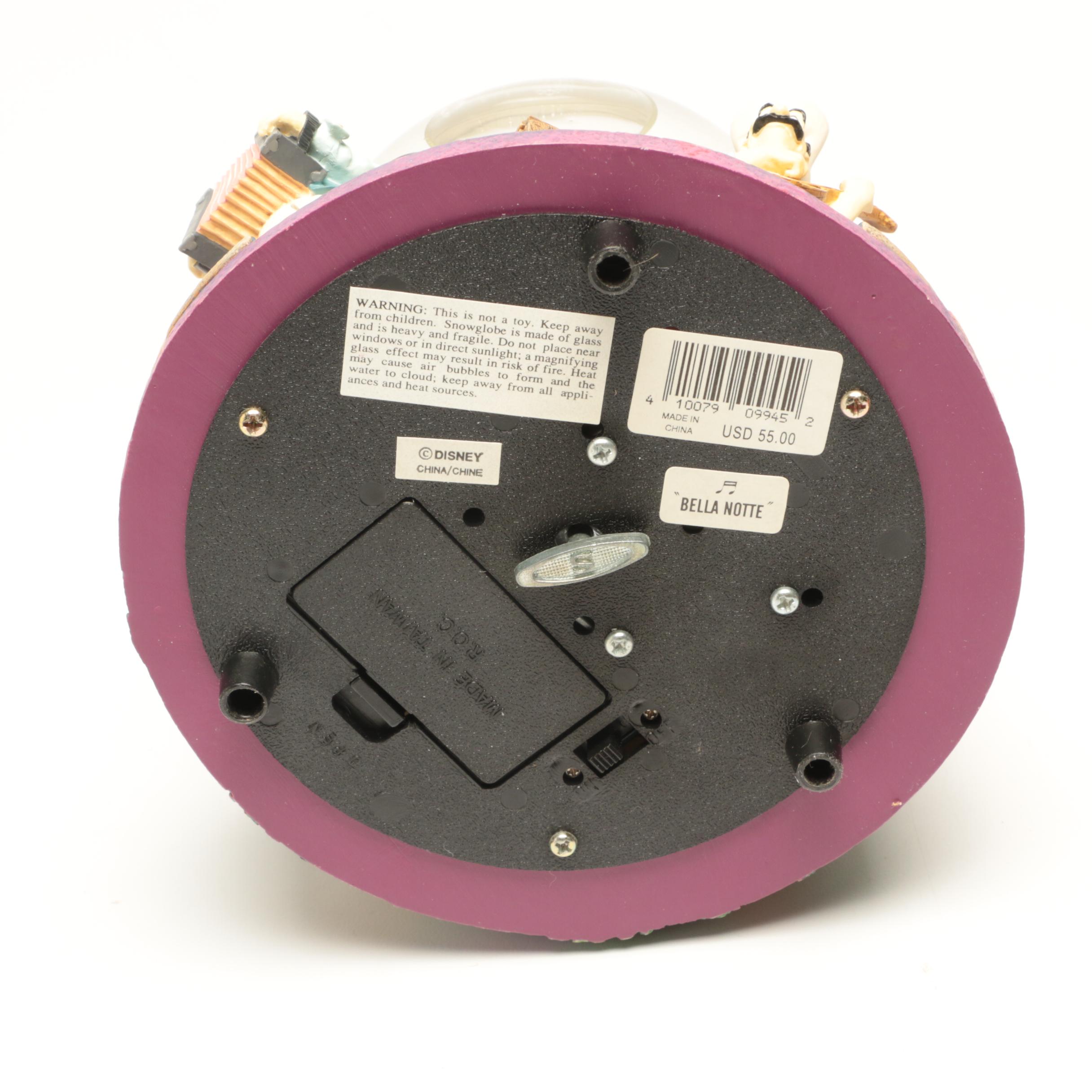 Disney's "Lady and the Tramp" Musical Snow Globes